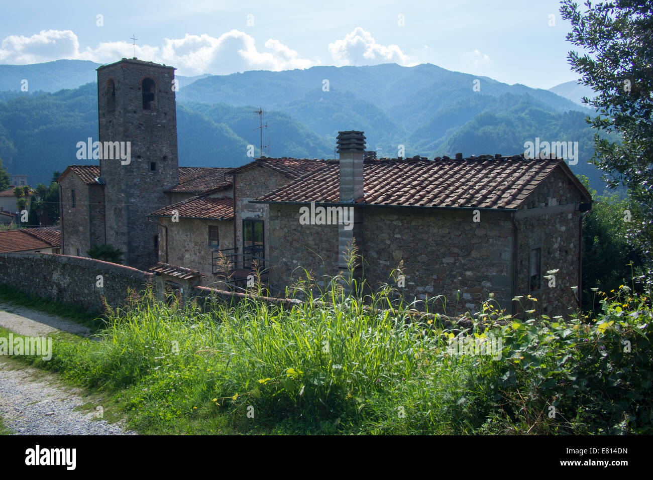 Ex-Kloster in Borgo ein Mozzano, Toskana, Italien, jetzt ein Pflegeheim und Community-Aktivität-Bereich. Stockfoto