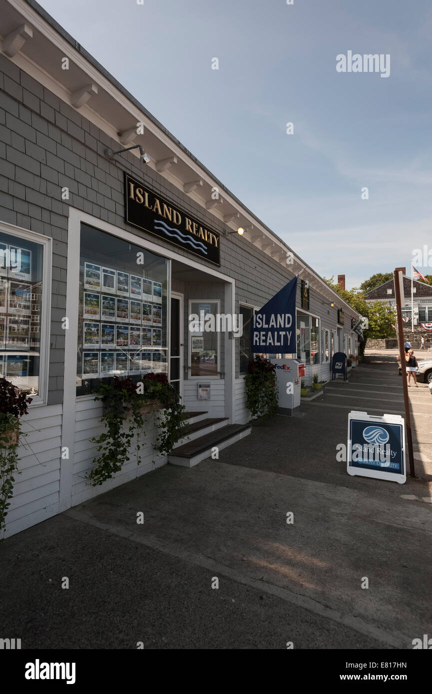 Insel Realty Inc 4 Ferry Wharf Jamestown, RI Stockfoto