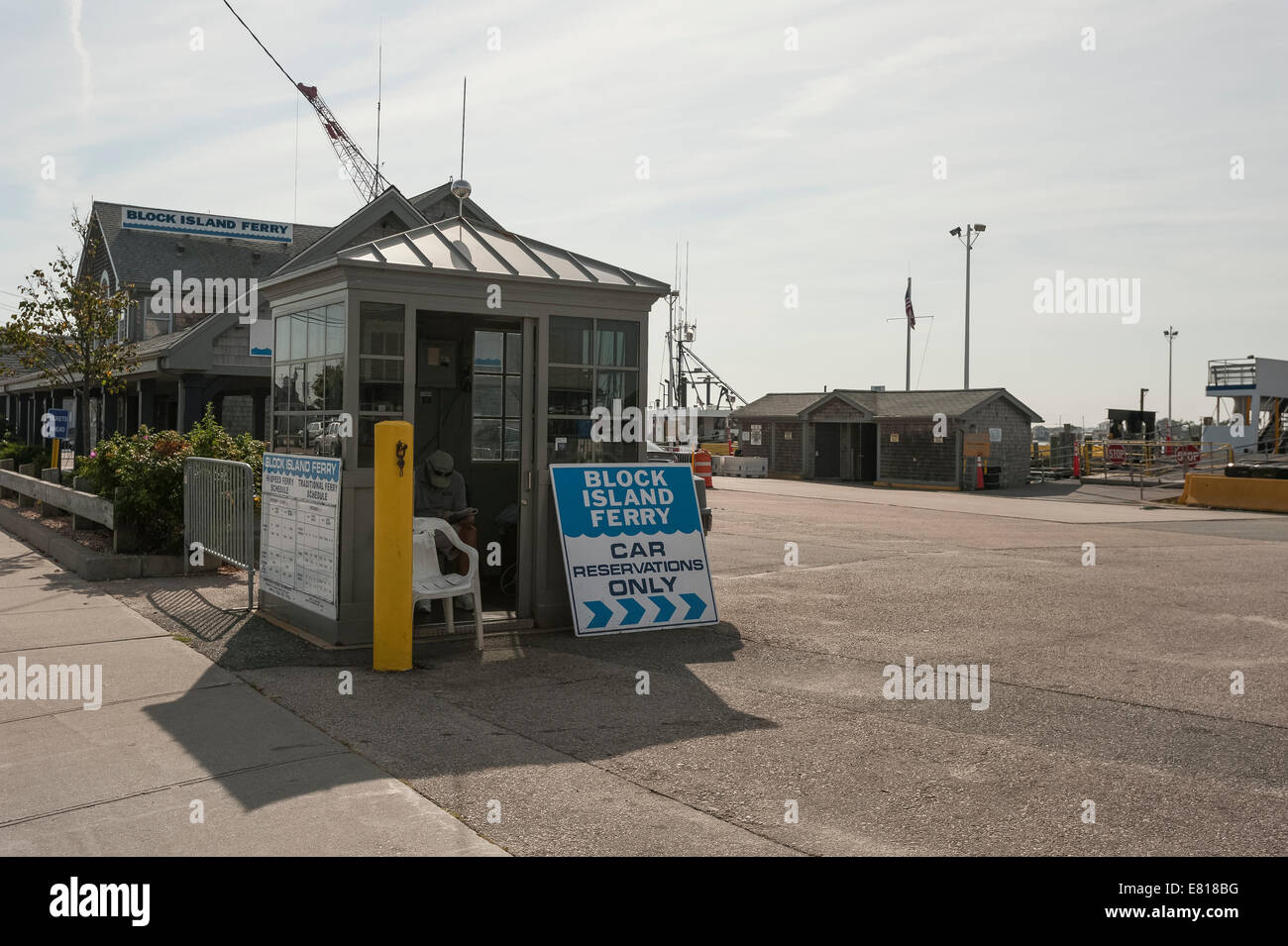 Block Island Ferry Narragansett Autoreservierung Parkplatz Stockfoto