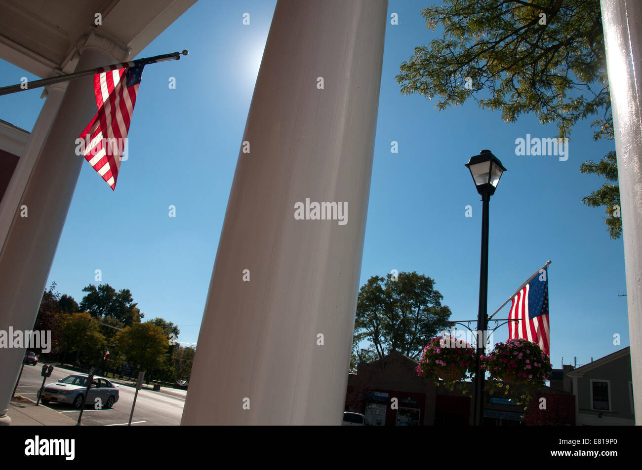 Geneseo NY USA neoklassizistischen Gebäude. Stockfoto