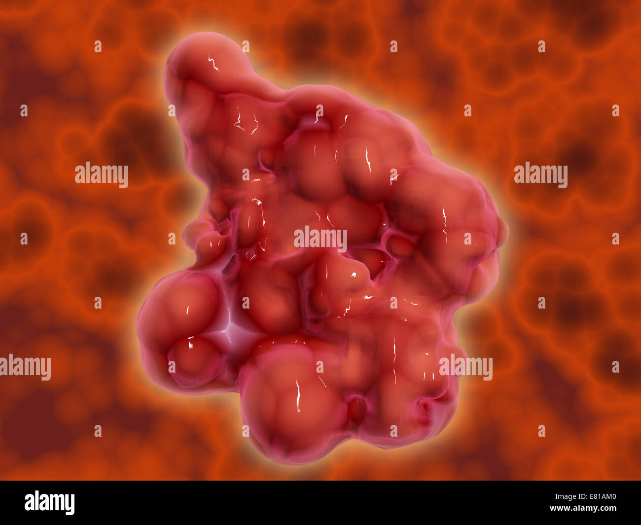 Konzeptbild von Enterokinase. Auch bekannt als Enteropeptidase, ist es ein Enzym produziert von Zellen der Zwölffingerdarm und beteiligt Stockfoto