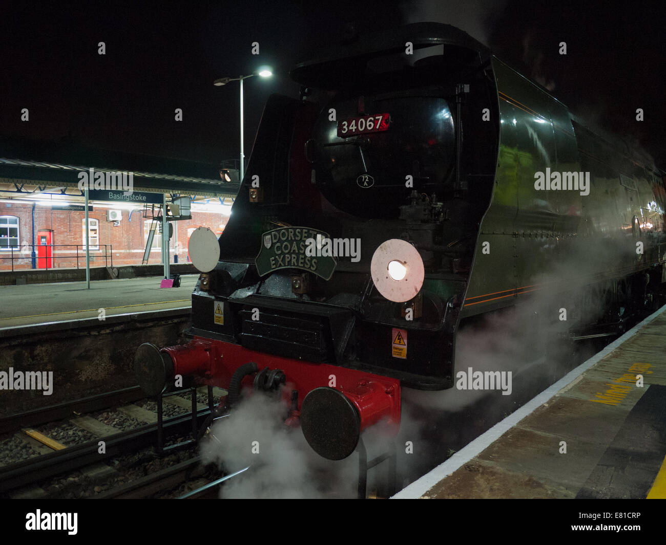 Luftschlacht um England Klasse Dampflokomotive, 34067 Tangmere Stockfoto