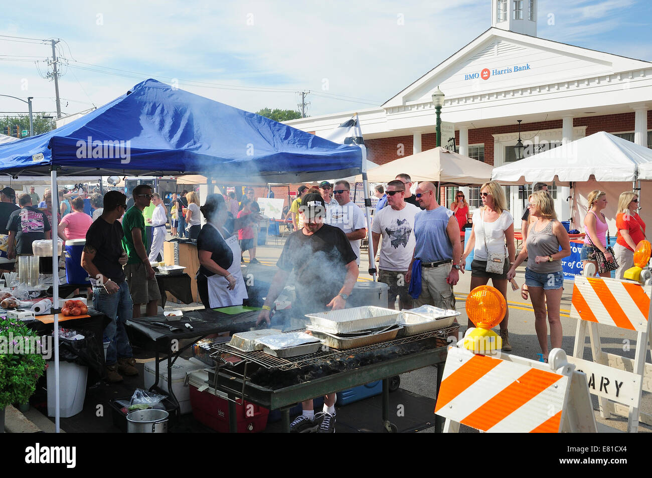 Kleinstadt American Street Herbstfest / Cary, Illinois Stockfoto