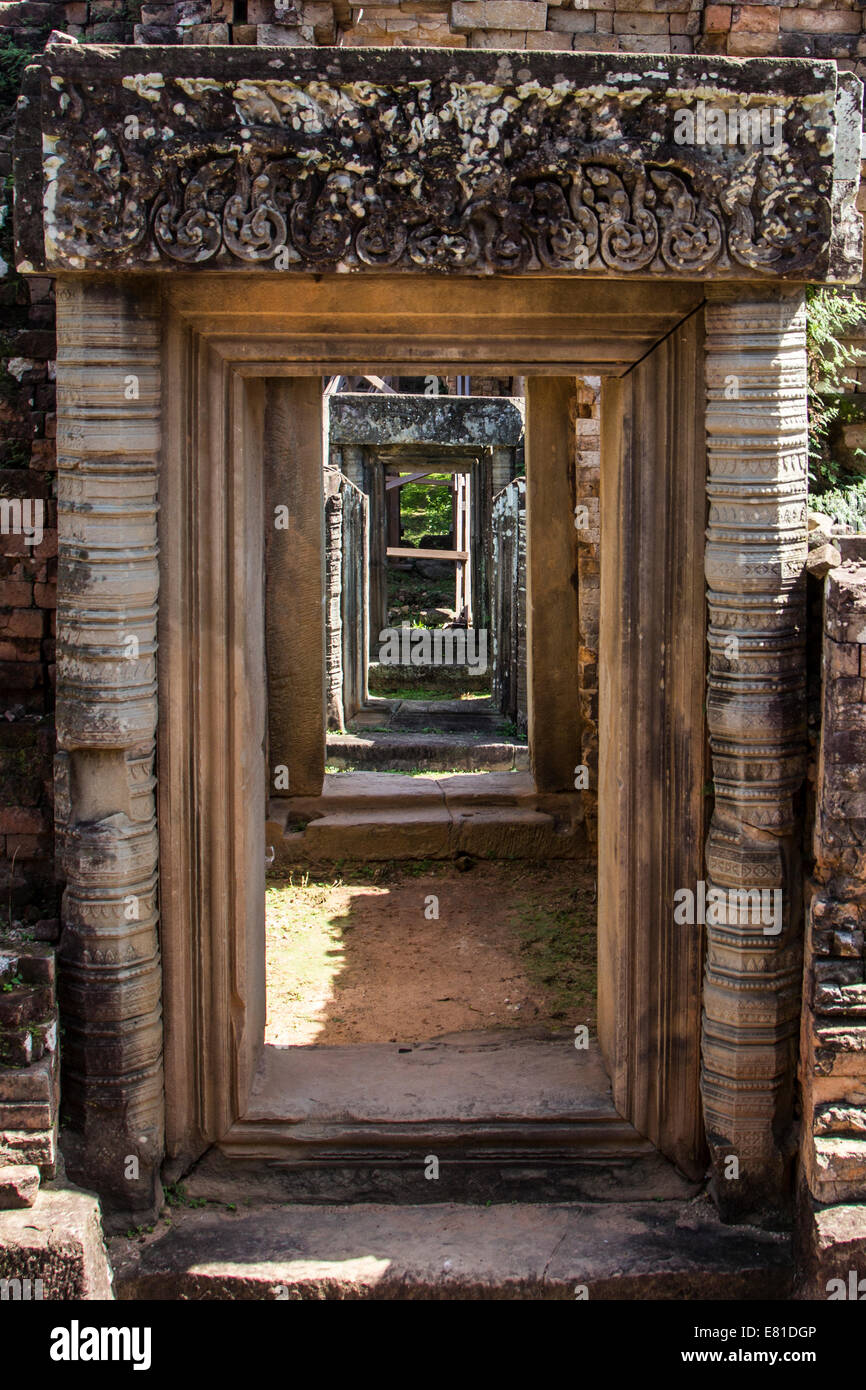 Angkor archäologischer Park besteht aus vielen Tempeln, Schreinen und Mini-Städte.   Das heißt, die herrliche bleibt Khmer-Reiches " Stockfoto