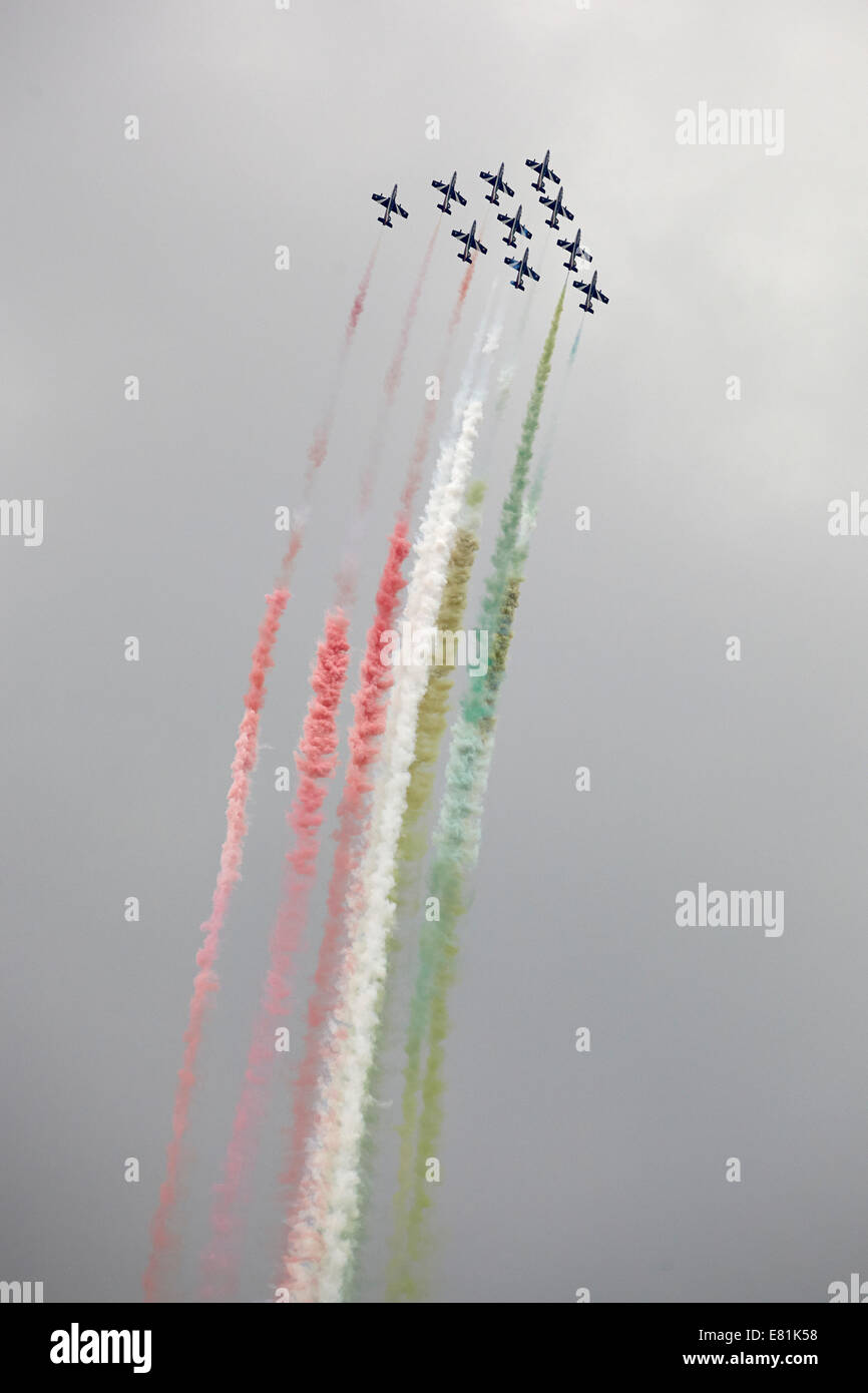 Frecce Tricolori, Kunstflug Demonstration Team, Airshow Airpower 2013, Zeltweg, Steiermark, Österreich Stockfoto