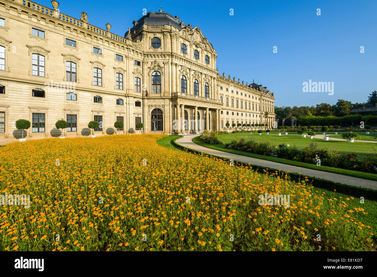 Würzburger Residenz, Würzburg, Bayern, Deutschland Stockfoto