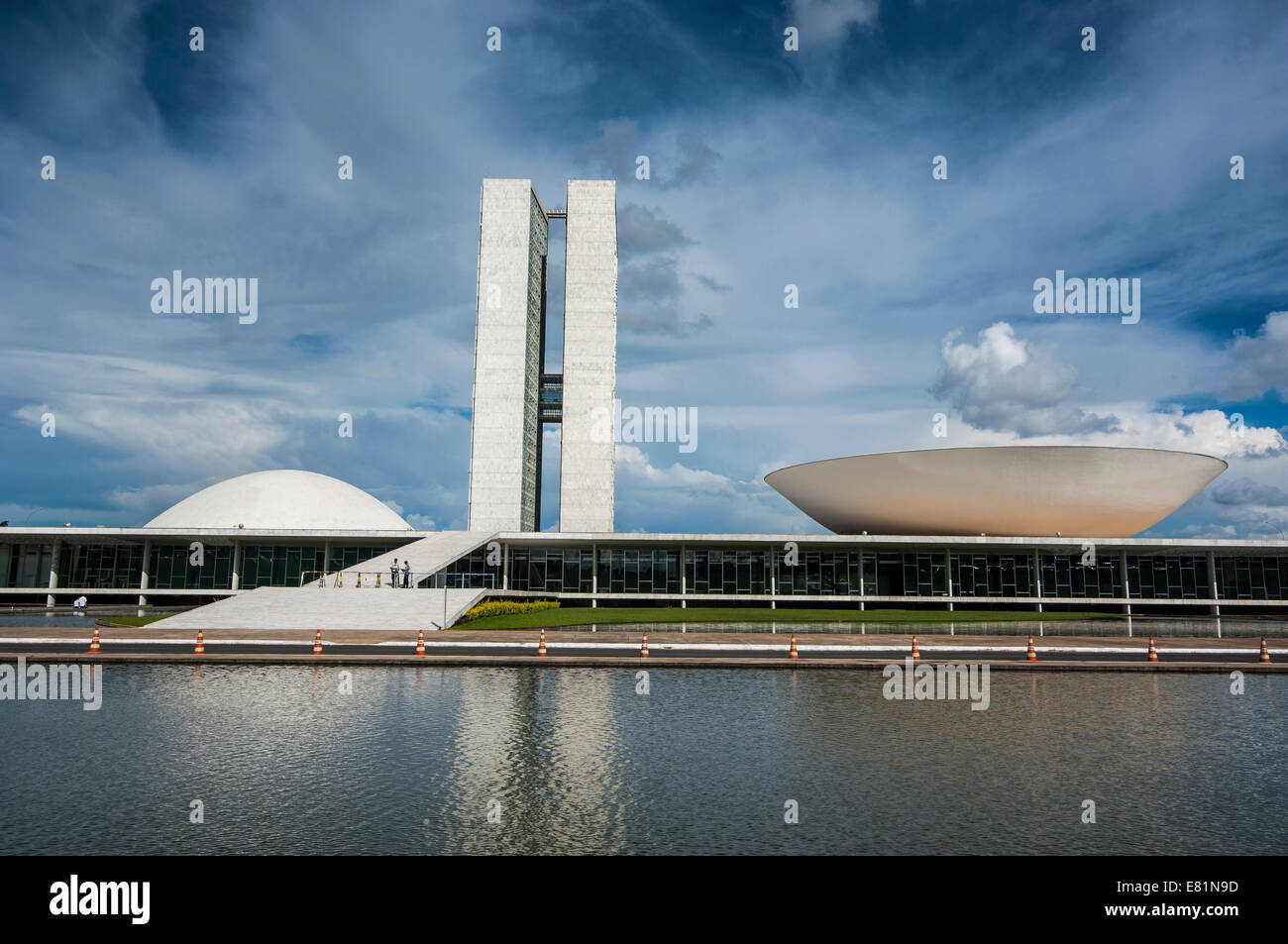 Der brasilianische Kongress, Brasília, Brasilien Stockfoto