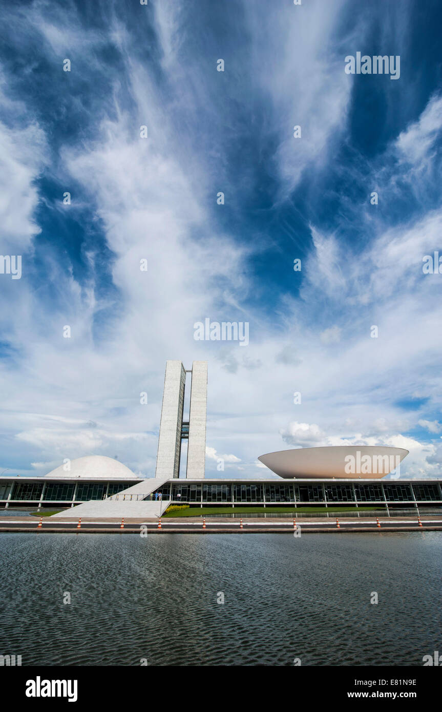 Der brasilianische Kongress, Brasília, Brasilien Stockfoto