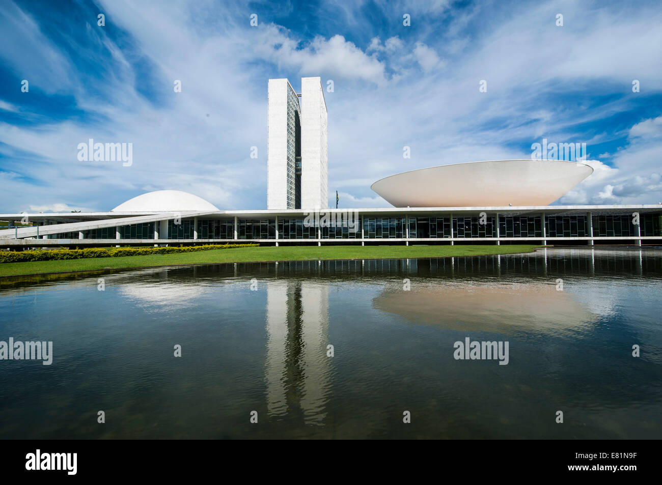 Der brasilianische Kongress, Brasília, Brasilien Stockfoto