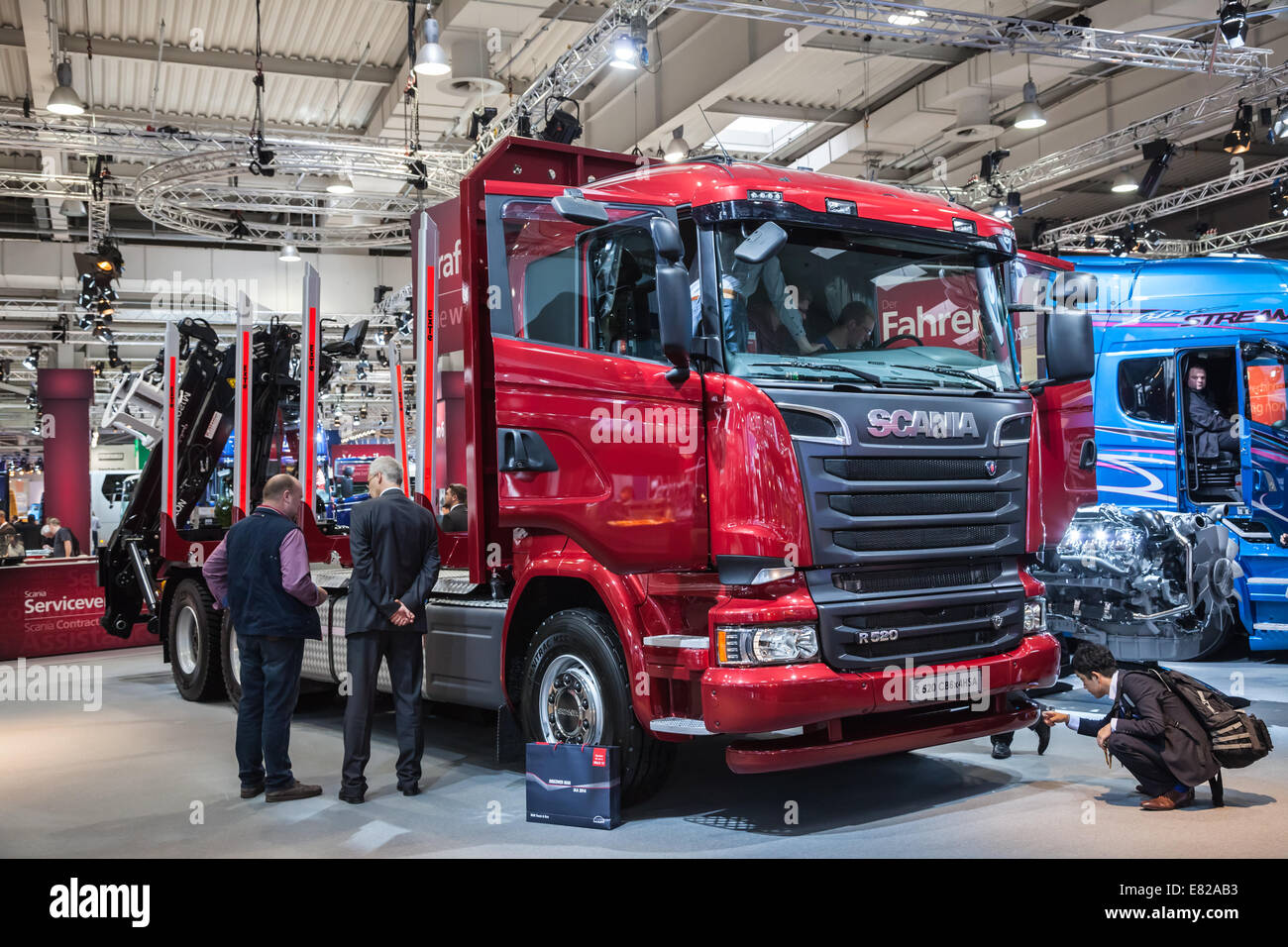 R520 Scania V8-Lkw auf der 65. IAA Nutzfahrzeuge Messe 2014 in Hannover, Deutschland Stockfoto