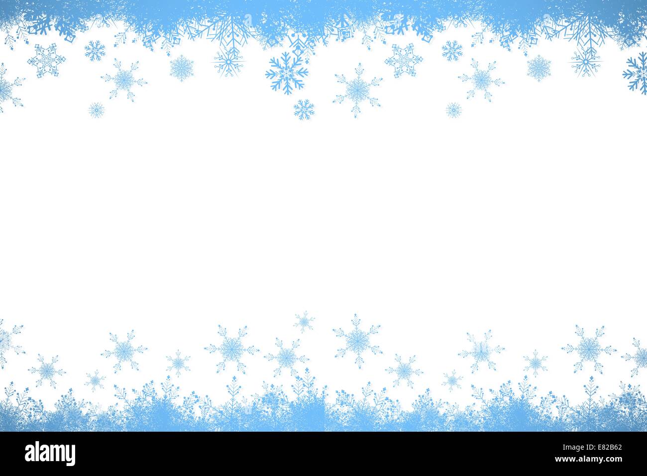 Snow Flake Rahmen in blau Stockfoto