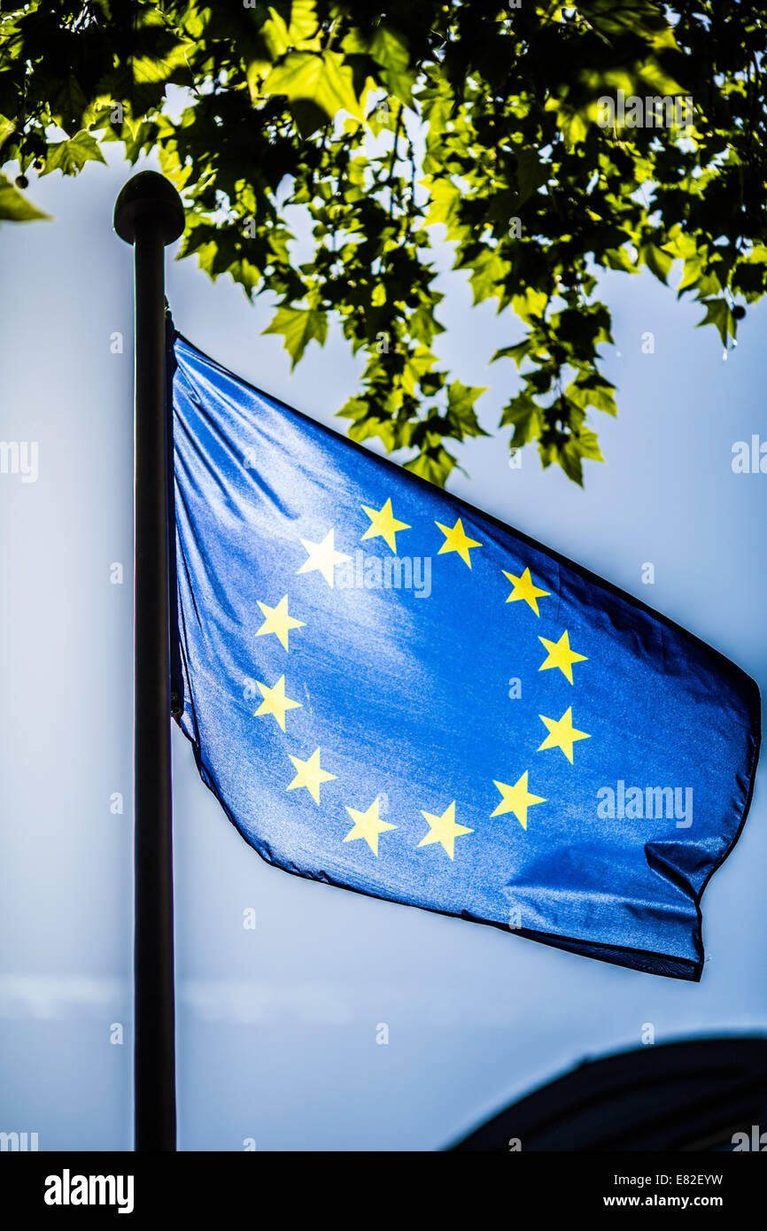 Europäische Flagge. Stockfoto