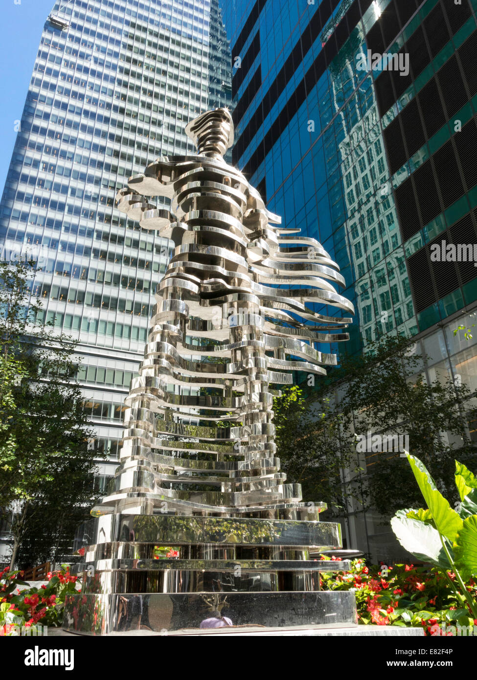 Statue, "die Wächter: Superhelden", NYC, USA Stockfoto