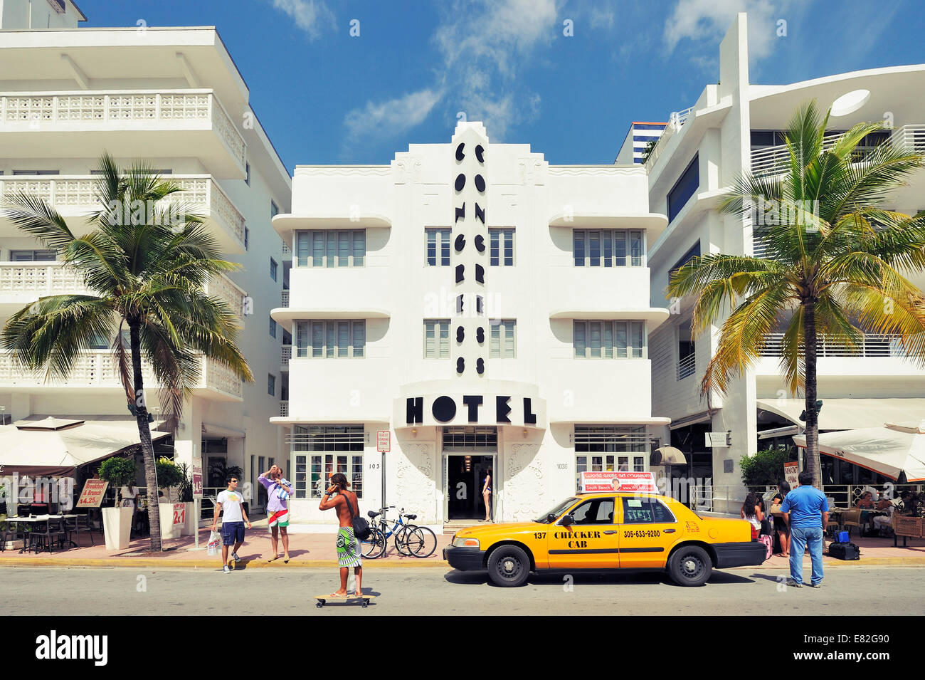 USA, Florida, Miami Beach, Ocean Drive Stockfoto
