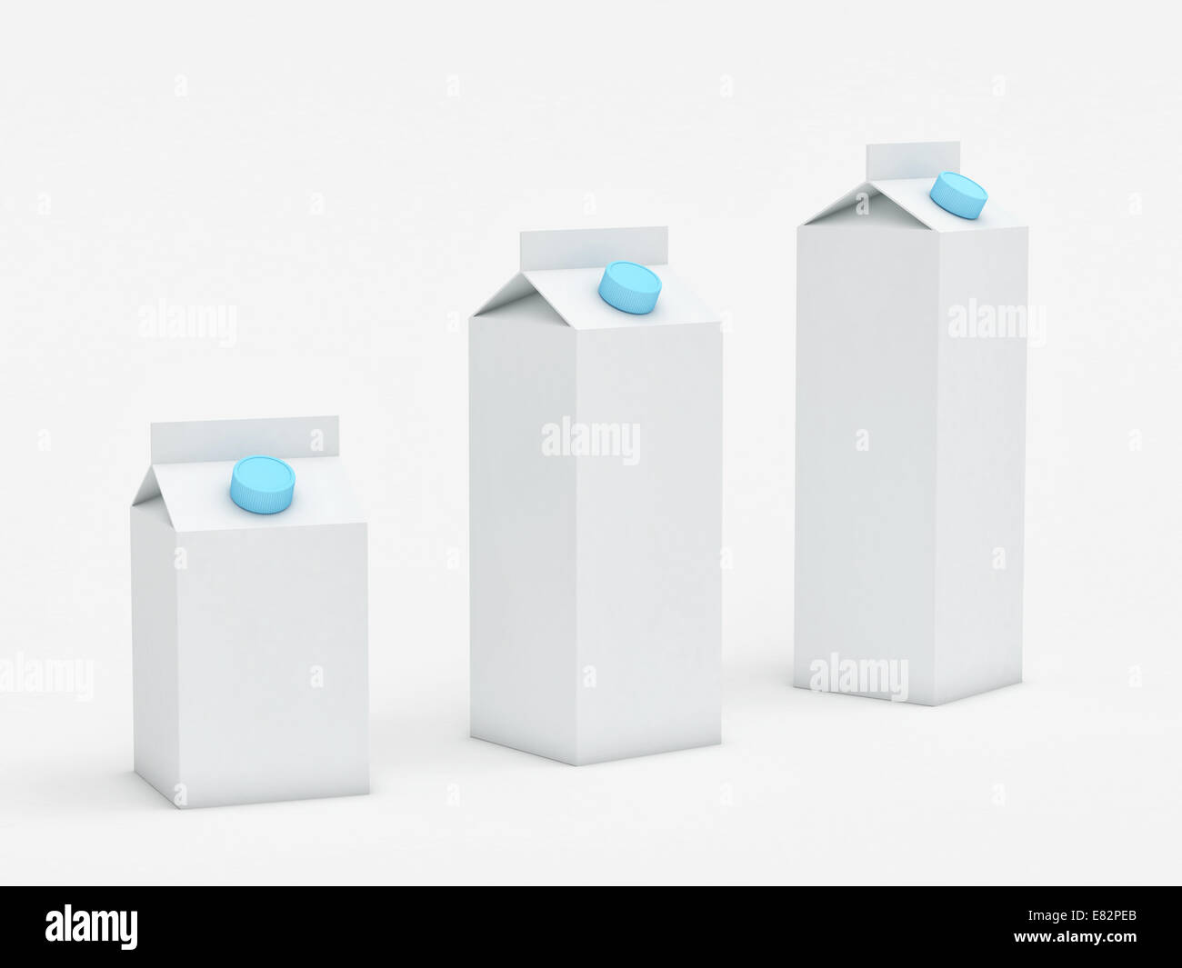3D Bild der klassischen Milch-box Stockfoto