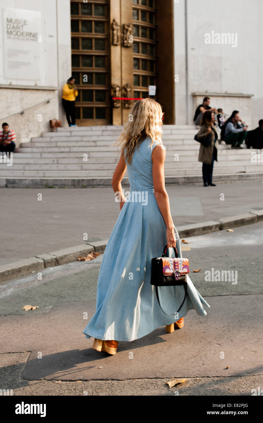 Tiany Kiriloff Ankunft bei der Rochas Frühjahr/Sommer 2015-Modenschau in Paris, Frankreich - 24. September 2014 - Foto: Start-und Landebahn Manhattan/Celine Gaille/Picture Alliance Stockfoto