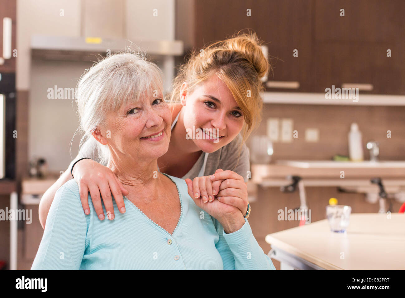 Senior und Home Hilfe. Stockfoto