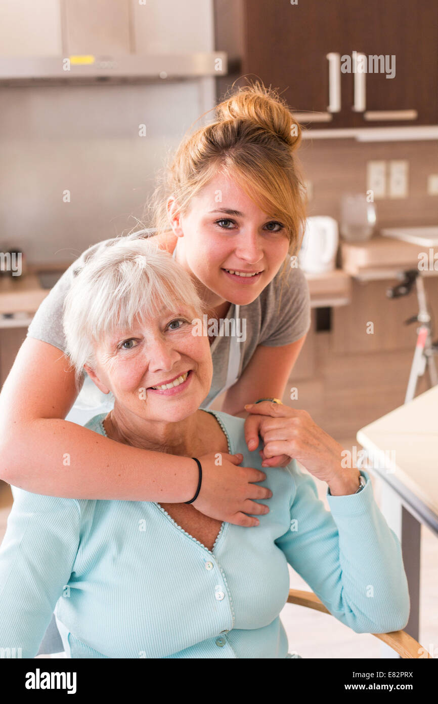 Senior und Home Hilfe. Stockfoto