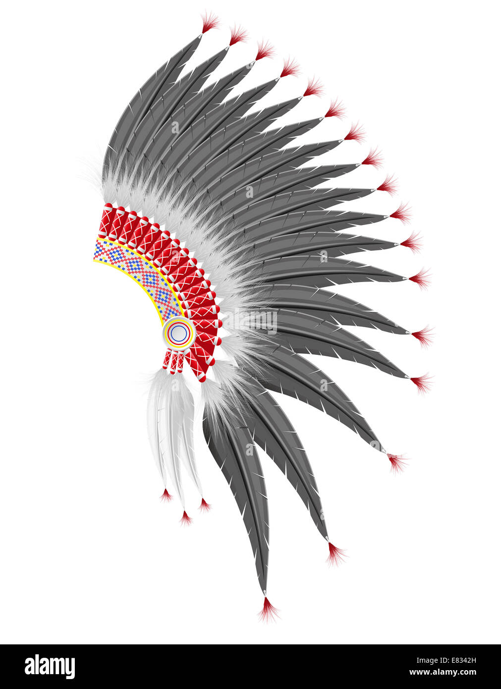 Mohawk Hut der amerikanischen Indianer Illustration isoliert auf weißem Hintergrund Stockfoto