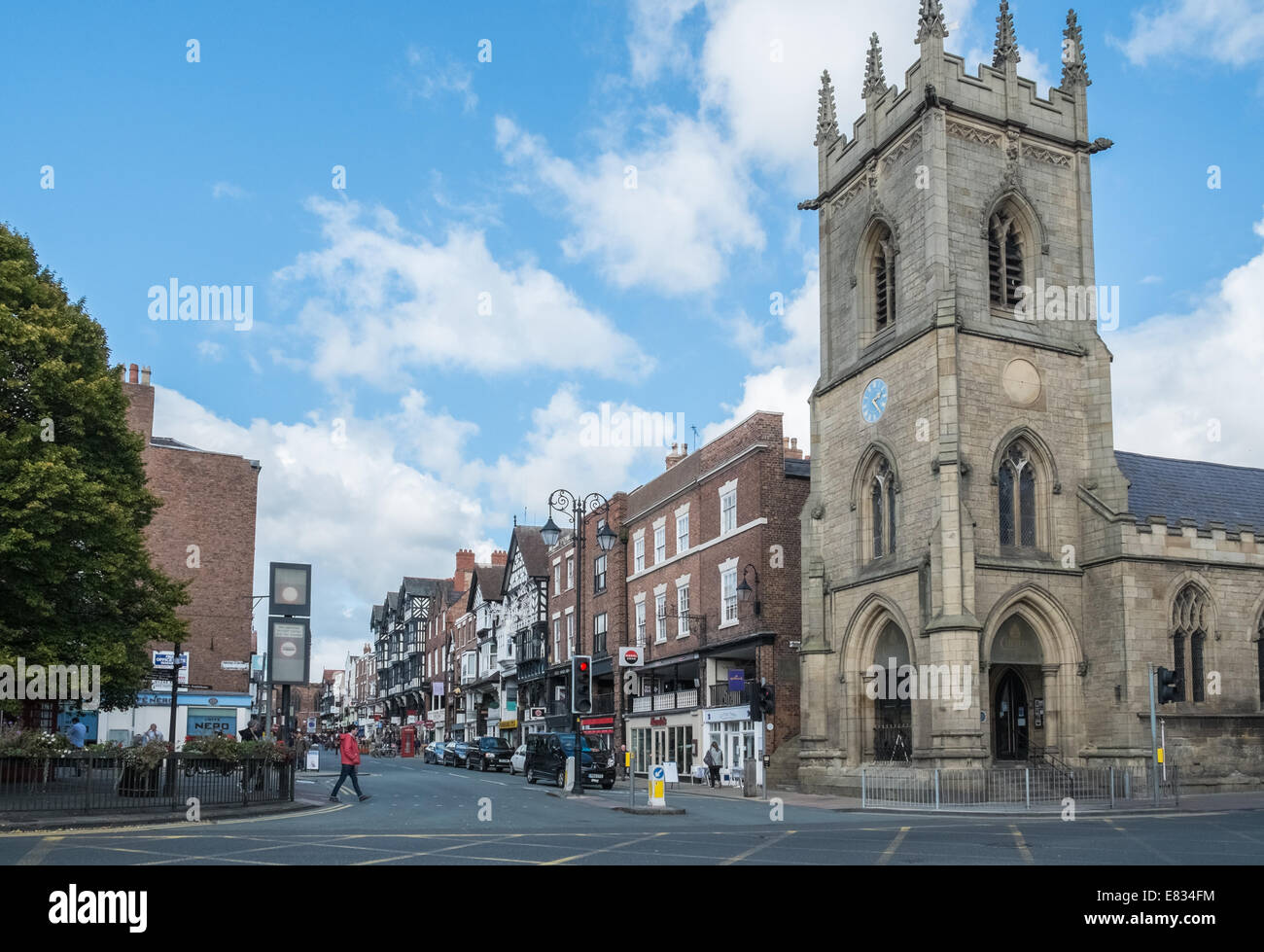 St. Michael Kirche (jetzt Chester Geschichte und Heritage Centre), Bridge Street Reihe, Chester, Cheshire, England UK Stockfoto