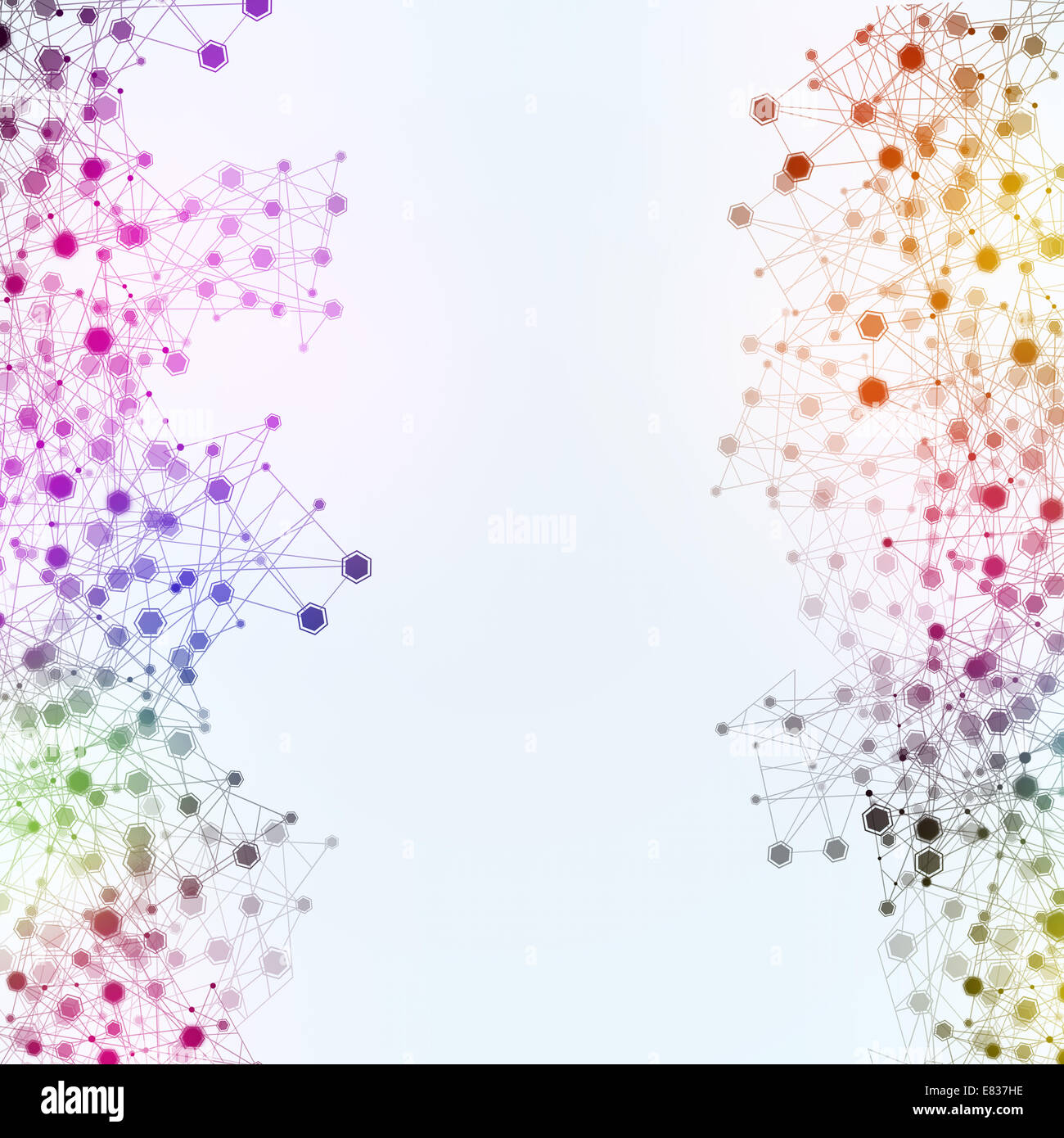 abstrakte net globale Verbindungen Konzept mehrfarbiger Hintergrund Stockfoto