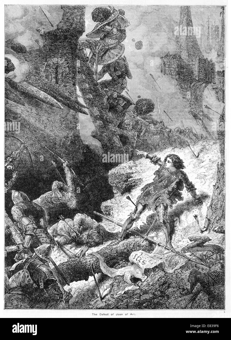 Die Niederlage von Jeanne d ' Arc Stockfoto