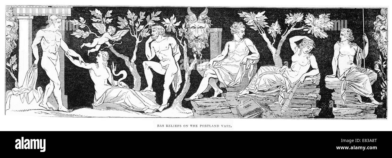 Bass Relief auf die Portland Vase ca. 1844 Stockfoto