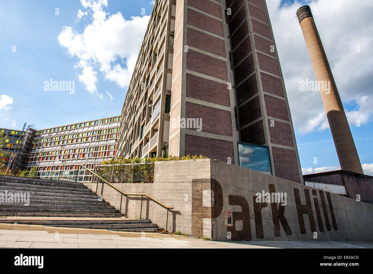 Park Hill Wohnungen, Grad II * aufgeführt Brutalist Rates Wohnsiedlung in Sheffield, South Yorkshire, England Stockfoto