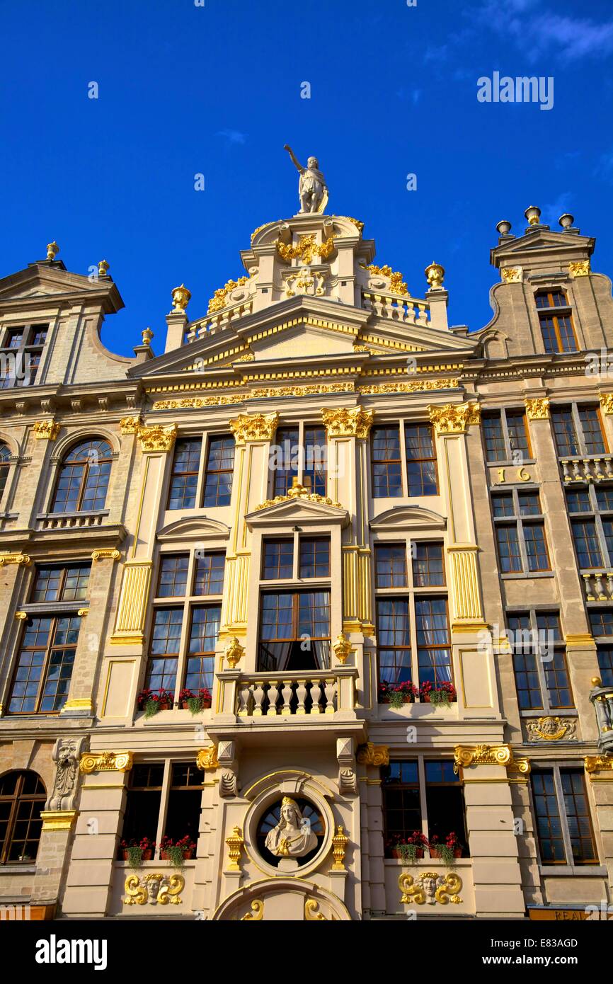 Gilde Häuser, Grand Place, Brüssel, Belgien, Nord-West-Europa Stockfoto