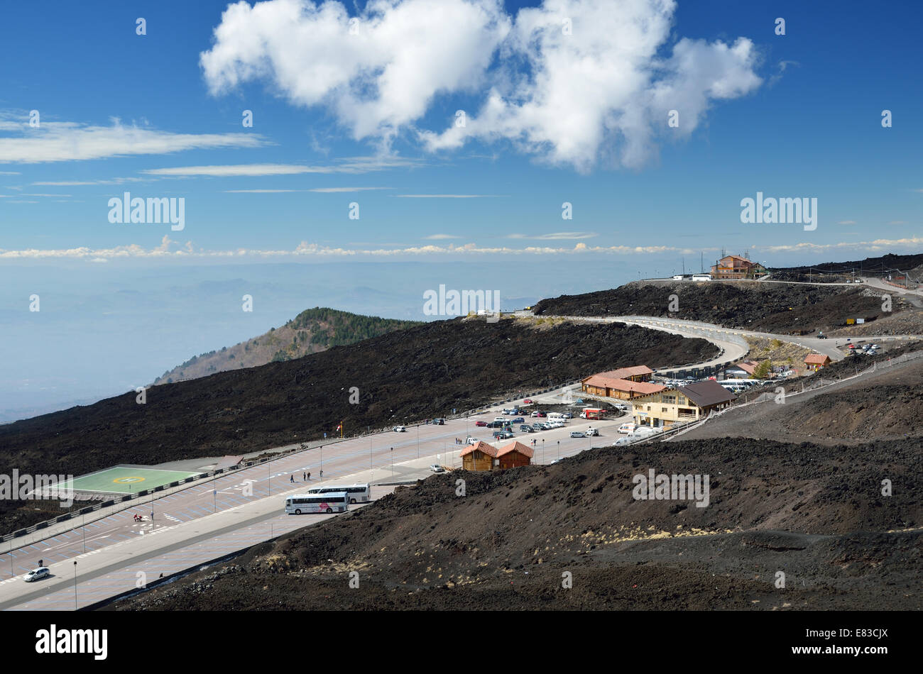 Sapienza Zuflucht auf dem Vulkan Ätna Stockfoto