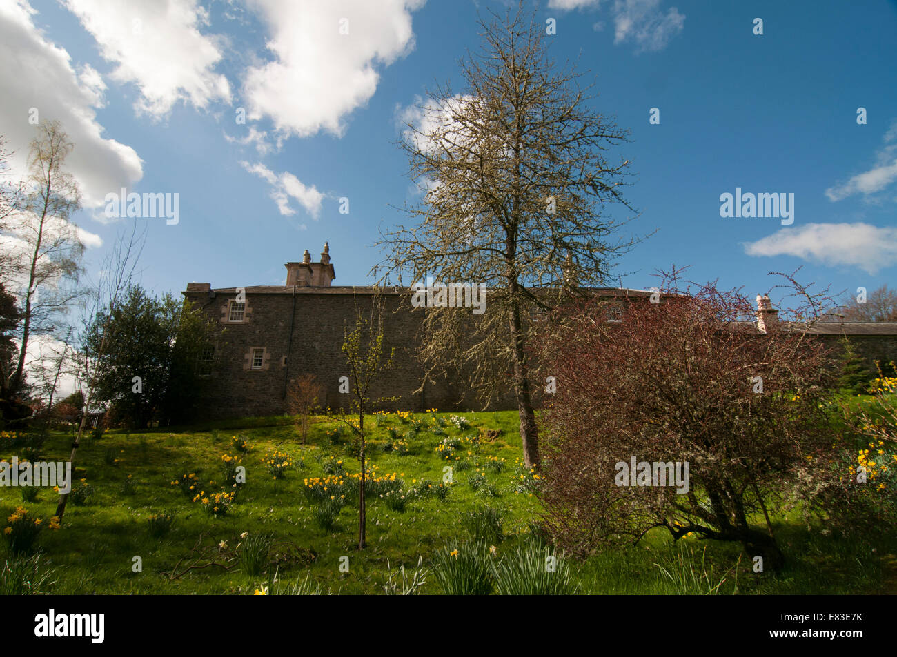 Versunkene Garten Bowhill Haus, Selkirk Stockfoto