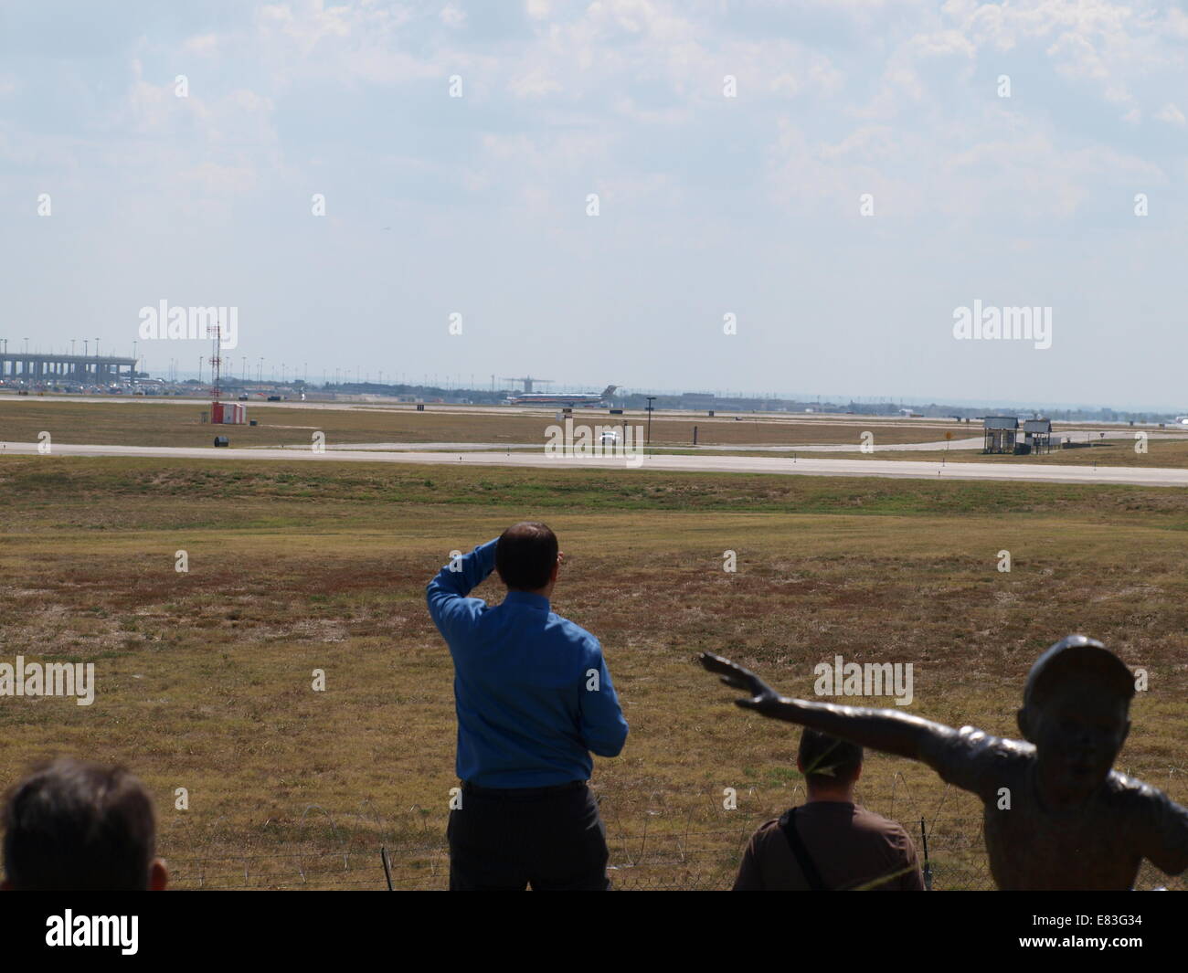 DFW International Gründer Plaza auf A380 Ankünfte Stockfoto