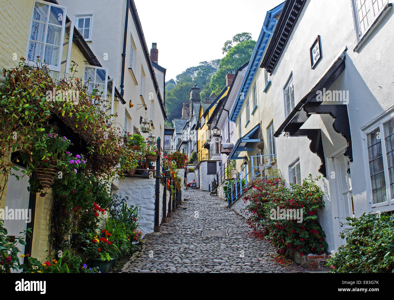 Upalong Straße in Clovelly, Devon, uk Stockfoto