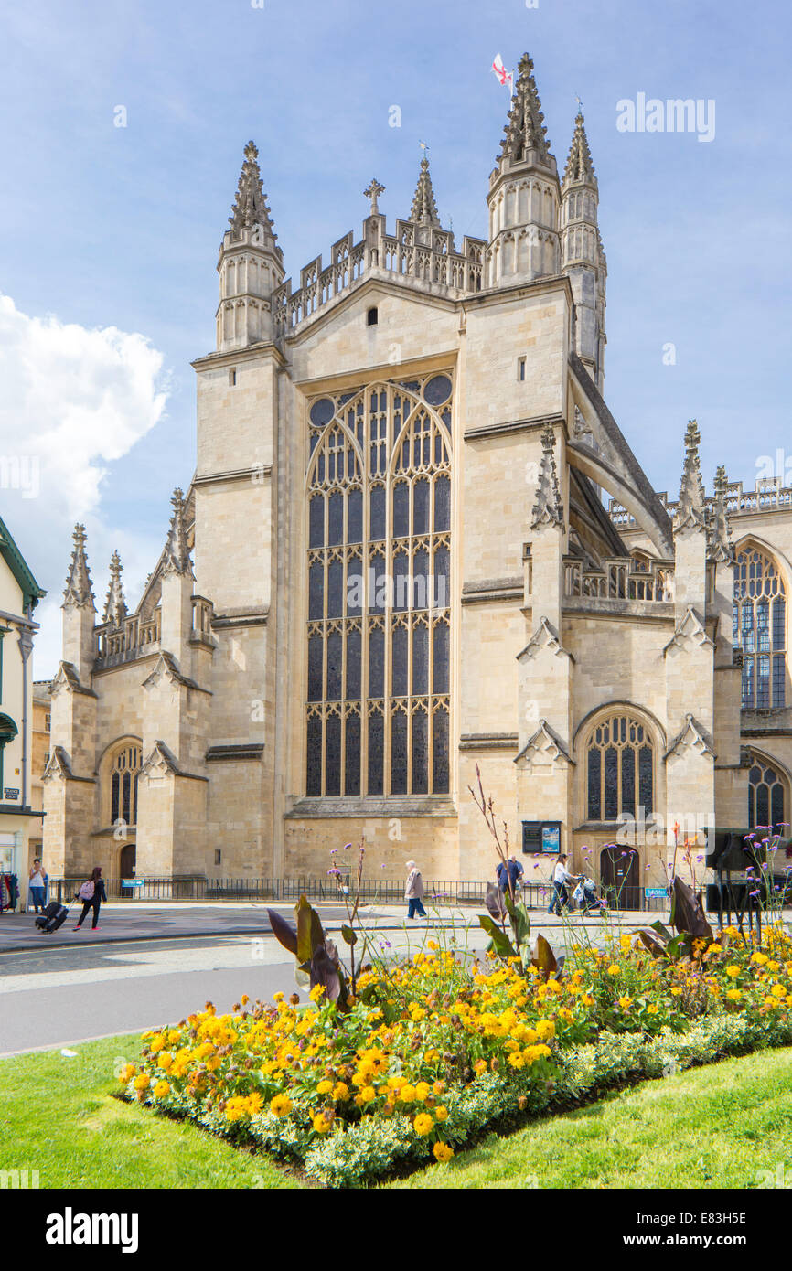 Abtei Kirche des Heiligen Petrus und Paulus (Bath Abbey), aus dem Osten, Bath, Somerset, England, UK Stockfoto