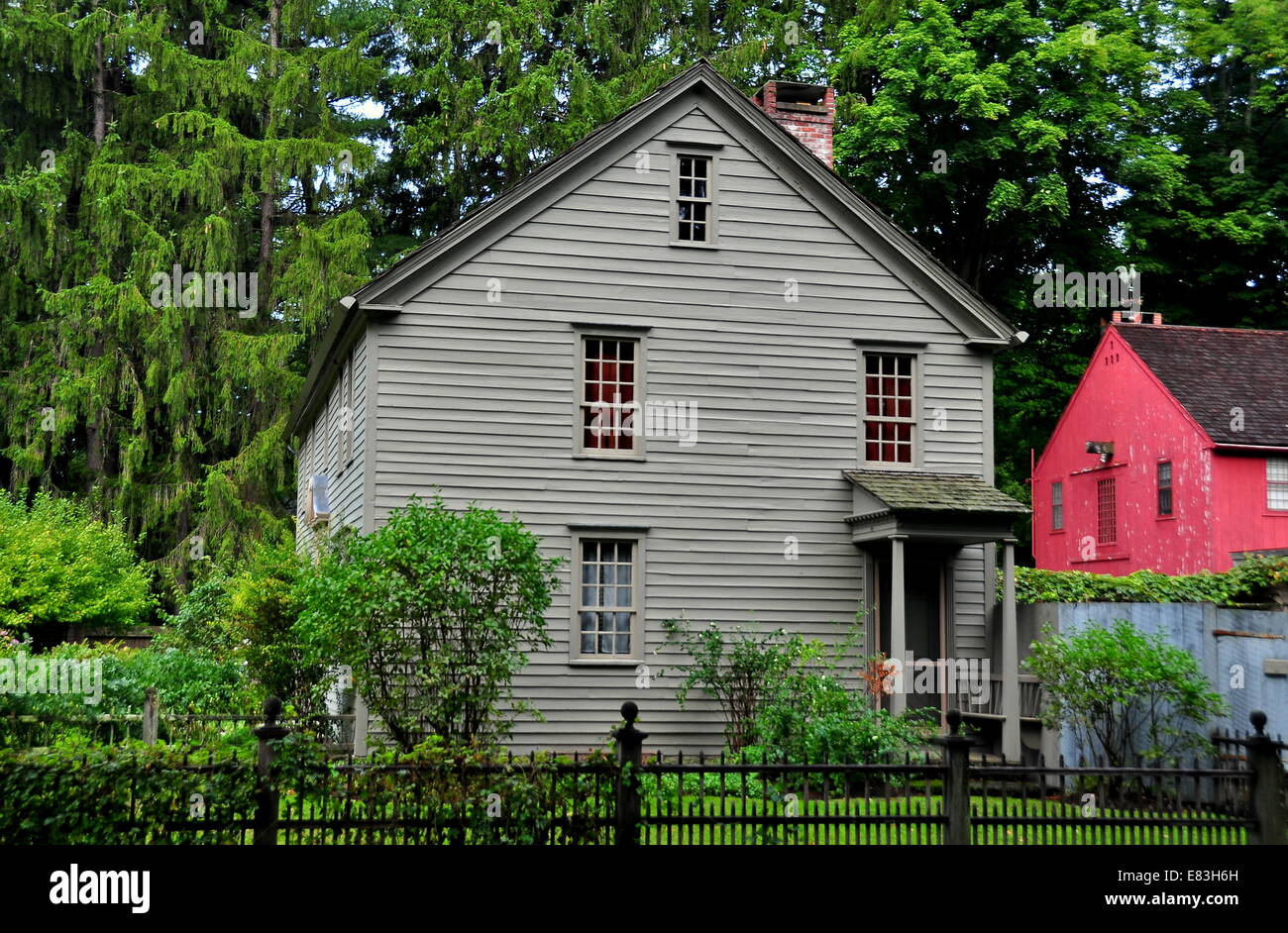 Stockbridge, Massachusetts: 1742 Missionshaus von Reverend John Sergeant gebaut * Stockfoto