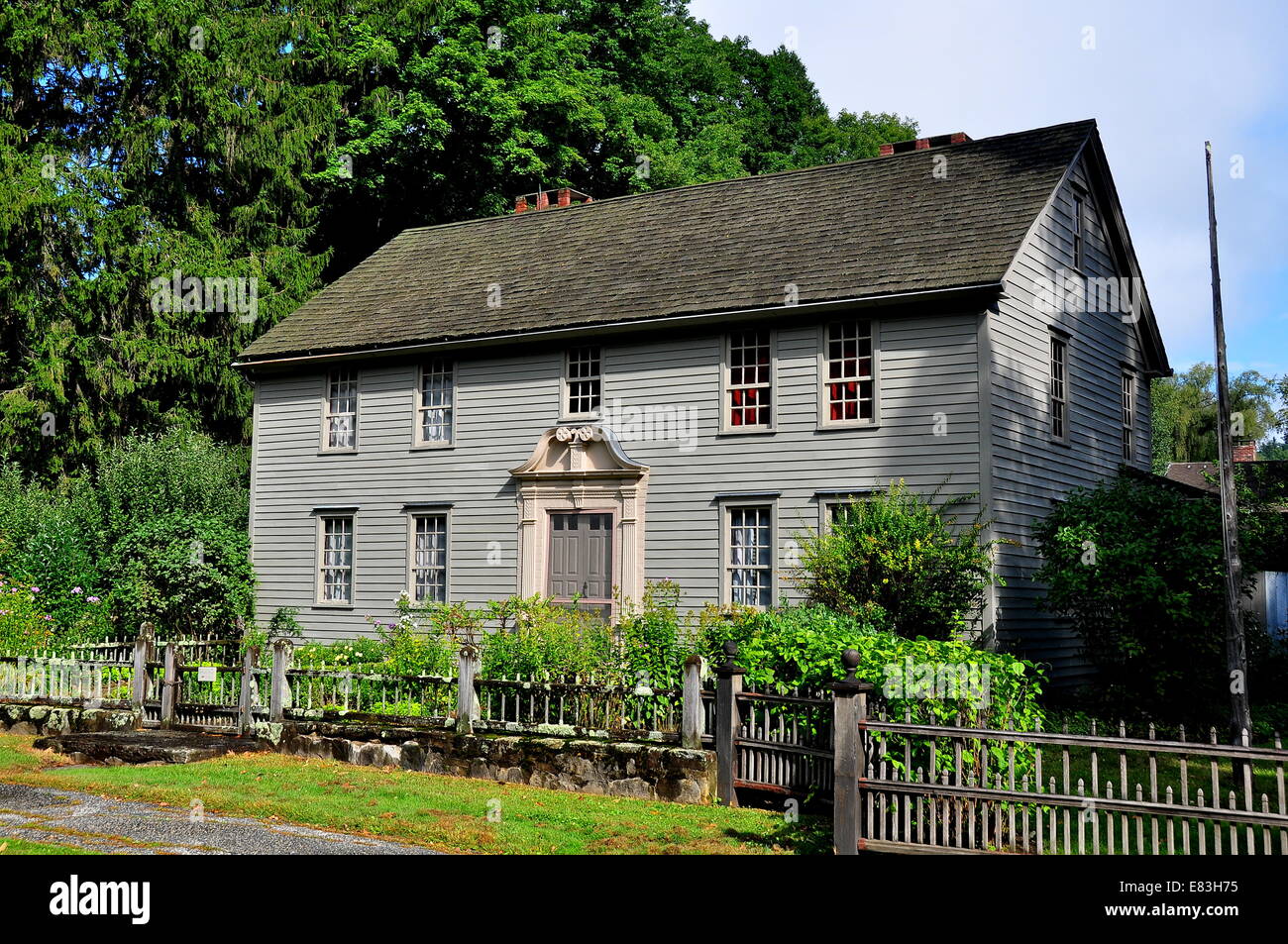 Stockbridge, Massachusetts: 1742 Missionshaus von Reverend John SergeanT gebaut * Stockfoto