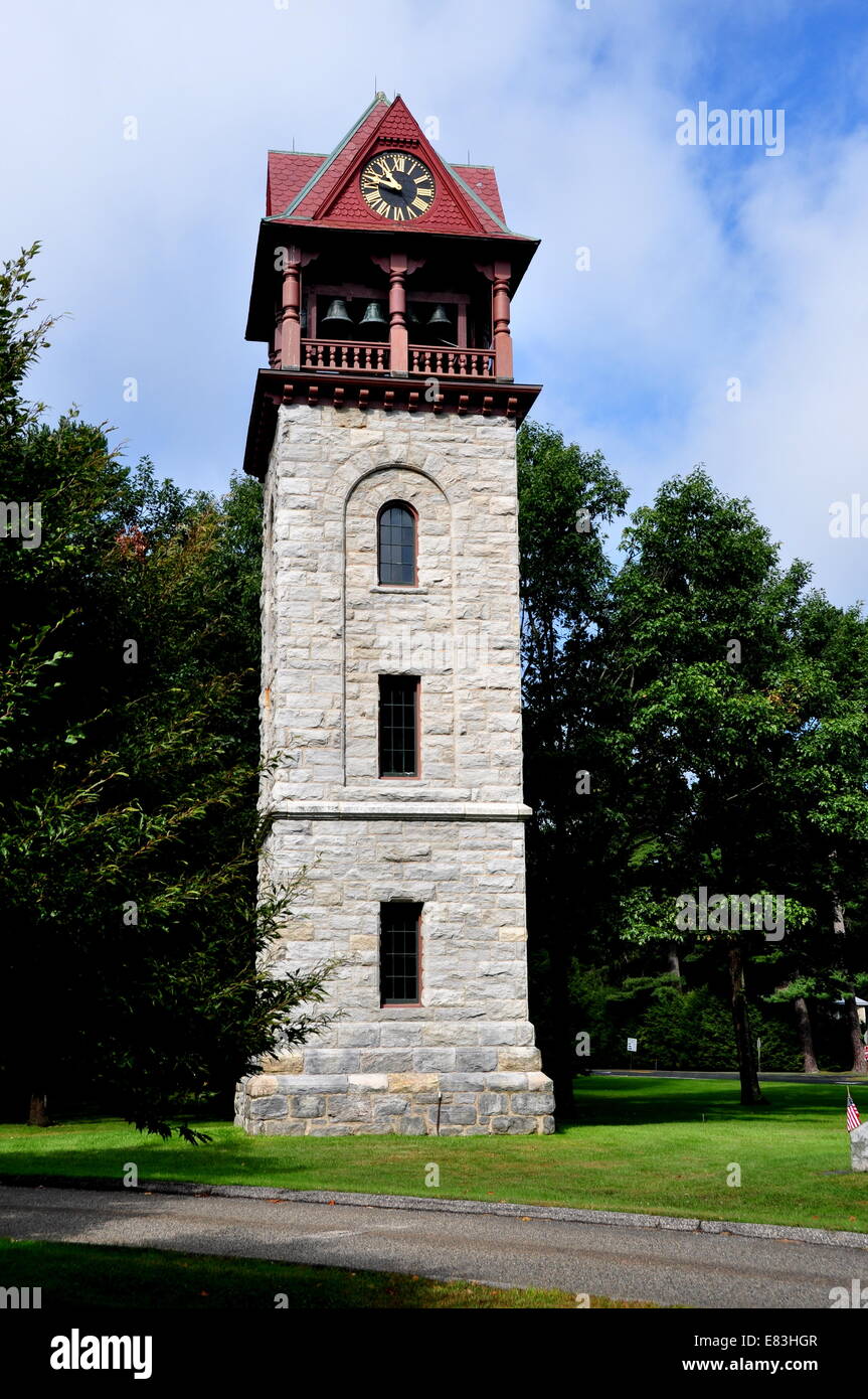 Stockbridge, Massachusetts: 1878 Kinder Glockenspiel Turm Stockfoto