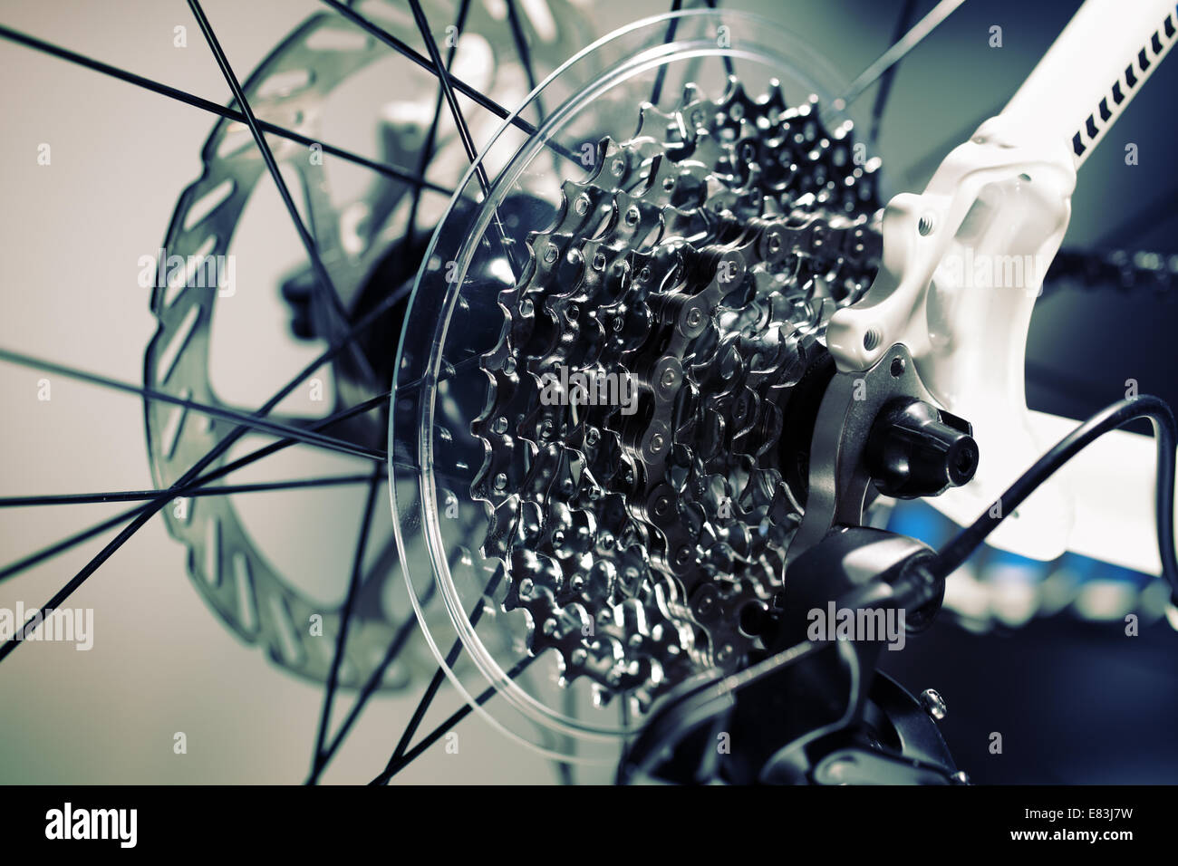 Fahrrad-Zahnräder Stockfoto