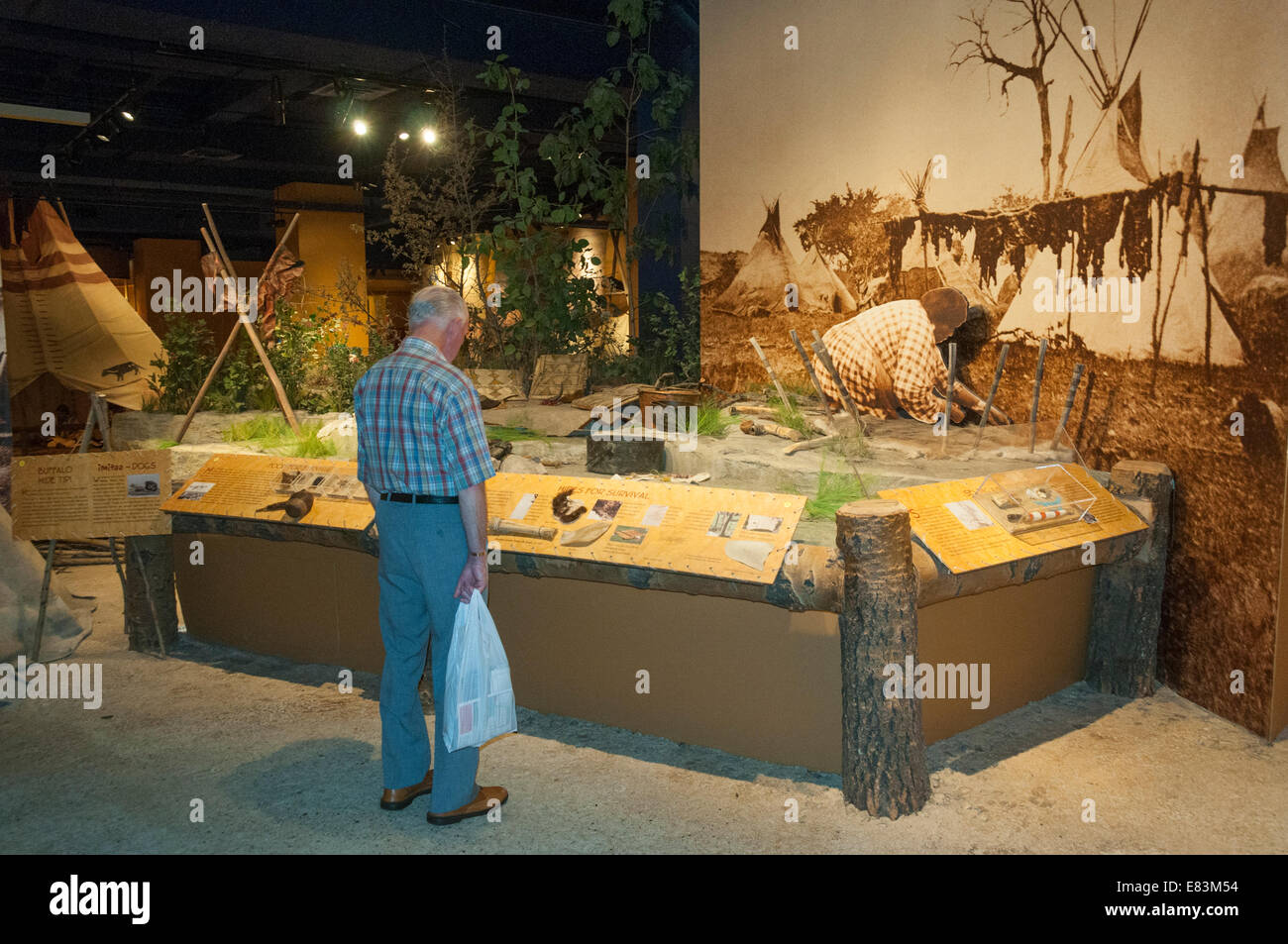 Elk203-6287-Kanada, Calgary, Alberta, Glenbow Museum, Ausstellung Stockfoto