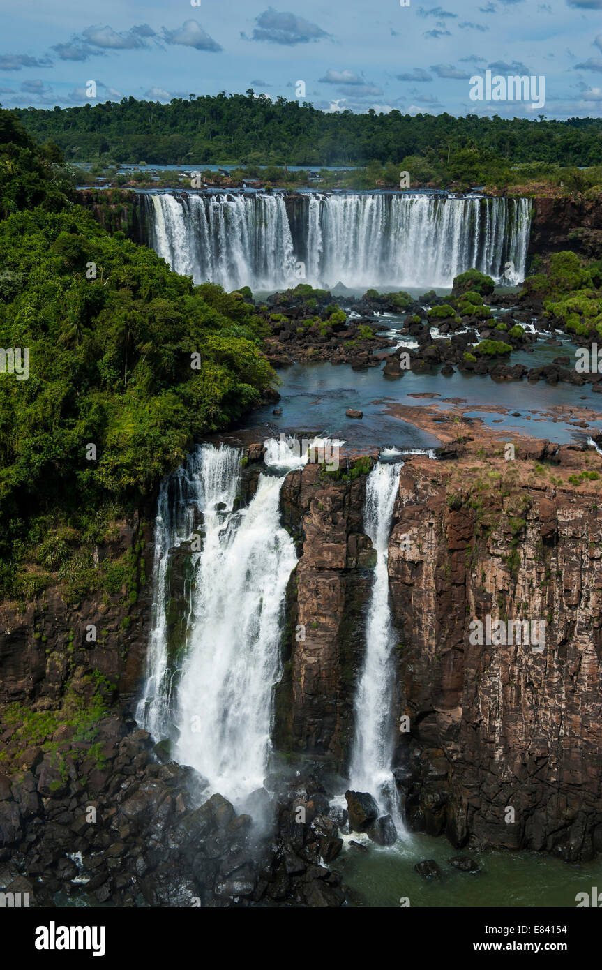 Iguazu Wasserfälle, UNESCO-Weltkulturerbe, Paraná, Brasilien Stockfoto