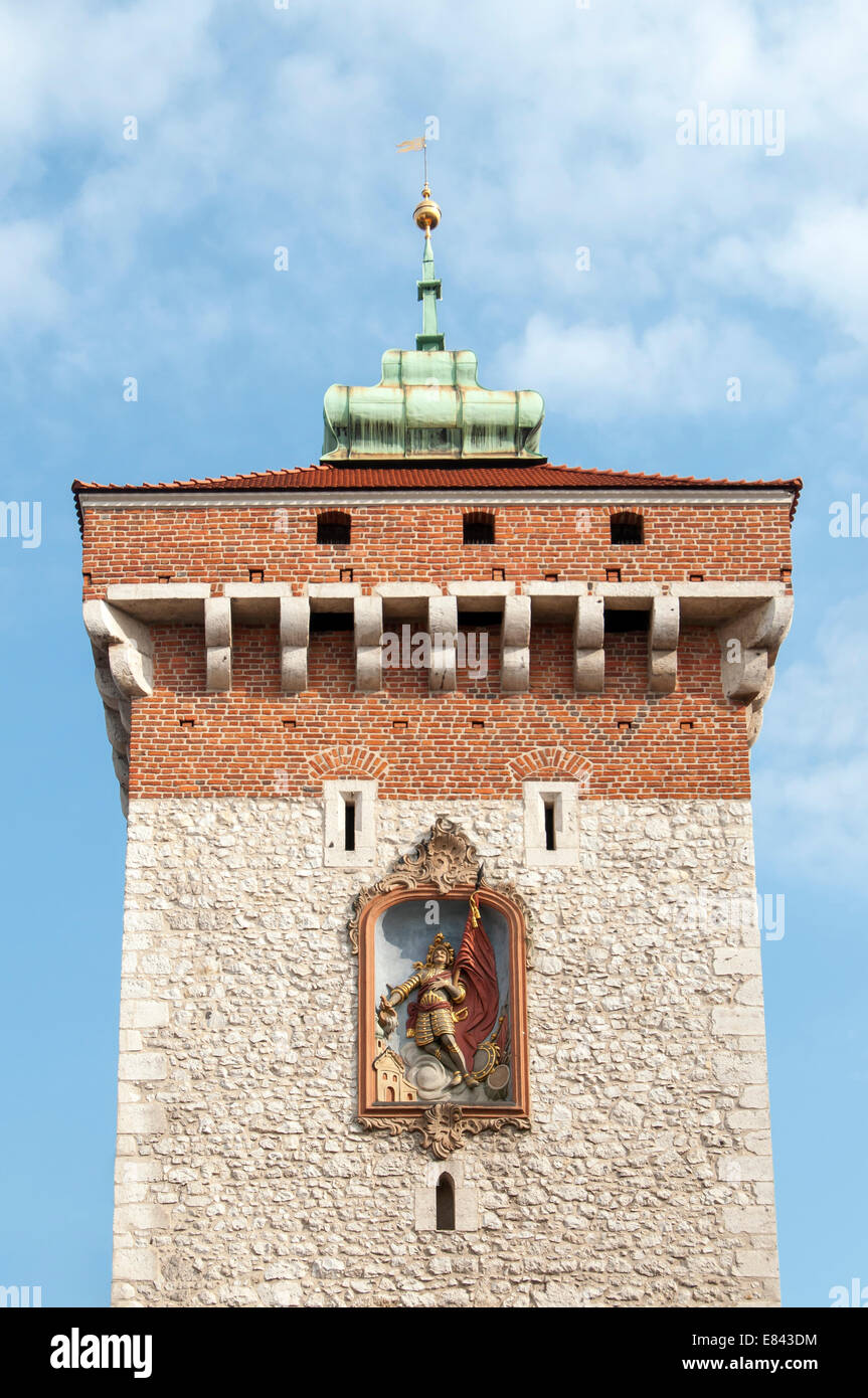 St. Florians Tor, Krakau, Polen Stockfoto