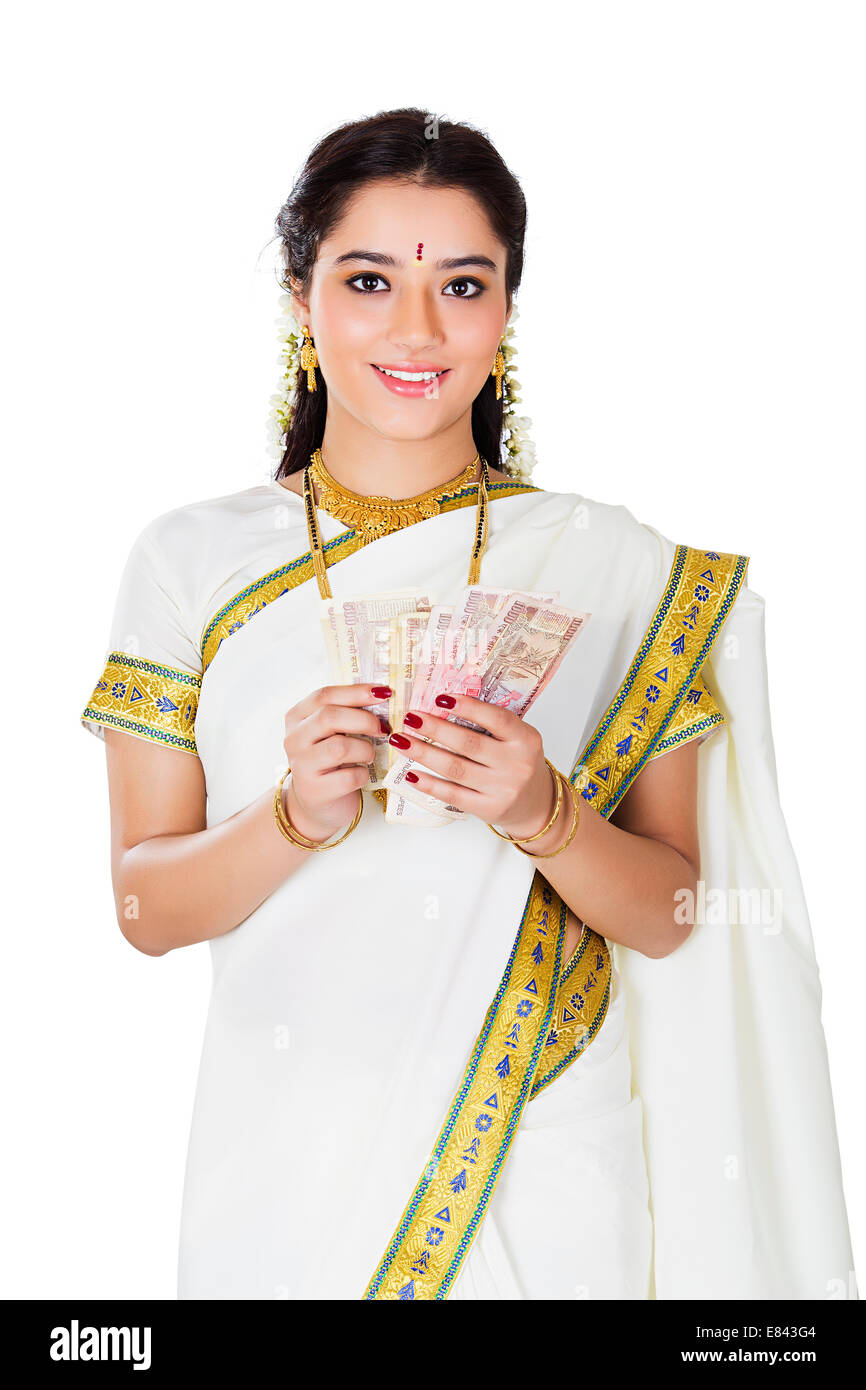 Südindische Damen zeigen, Geld Stockfoto