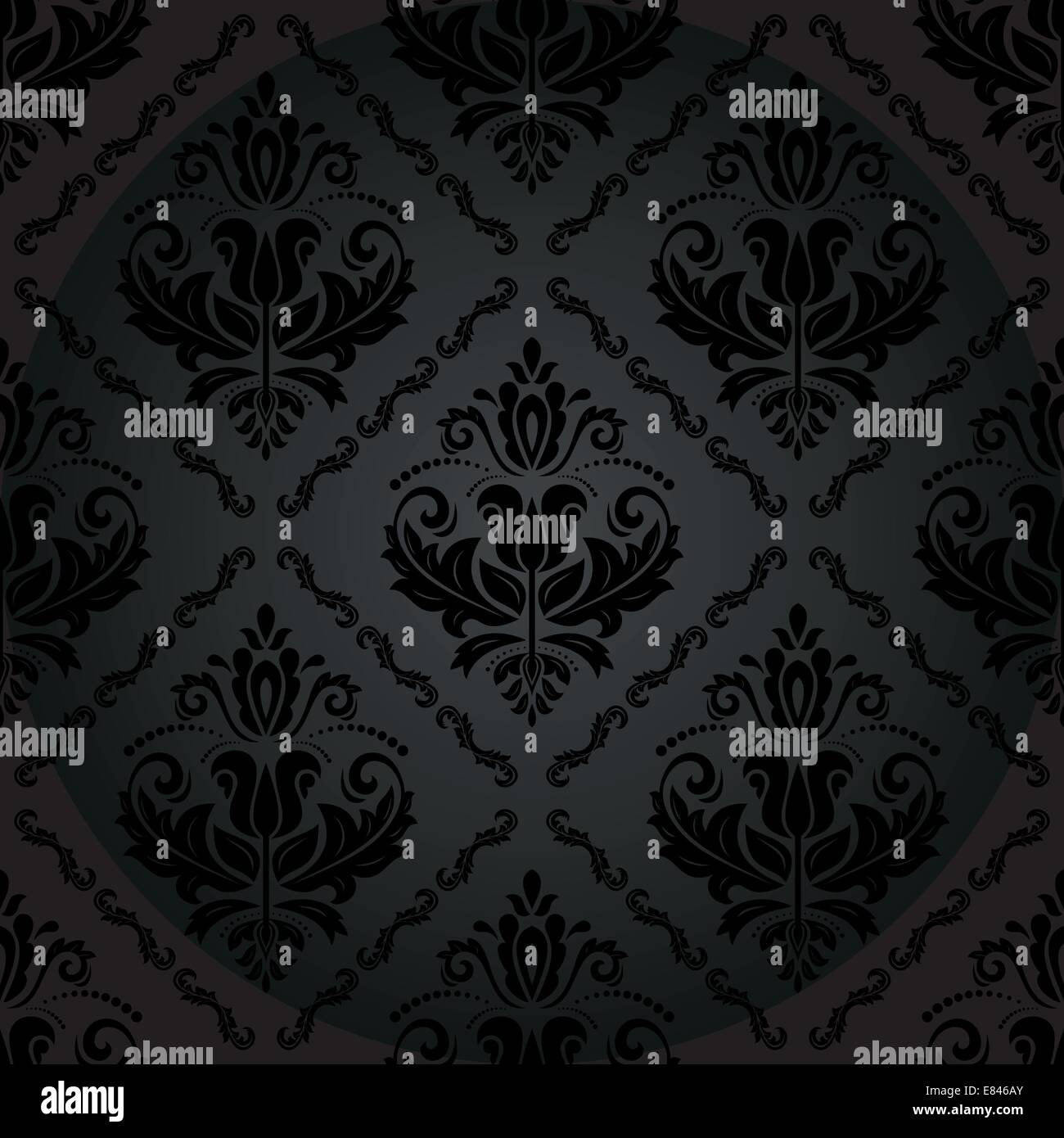 Florale Vektor orientalische Muster mit Damast, Arabesken und floralen Elementen. Nahtlose abstrakte Wallpaper und Hintergrund Stock Vektor