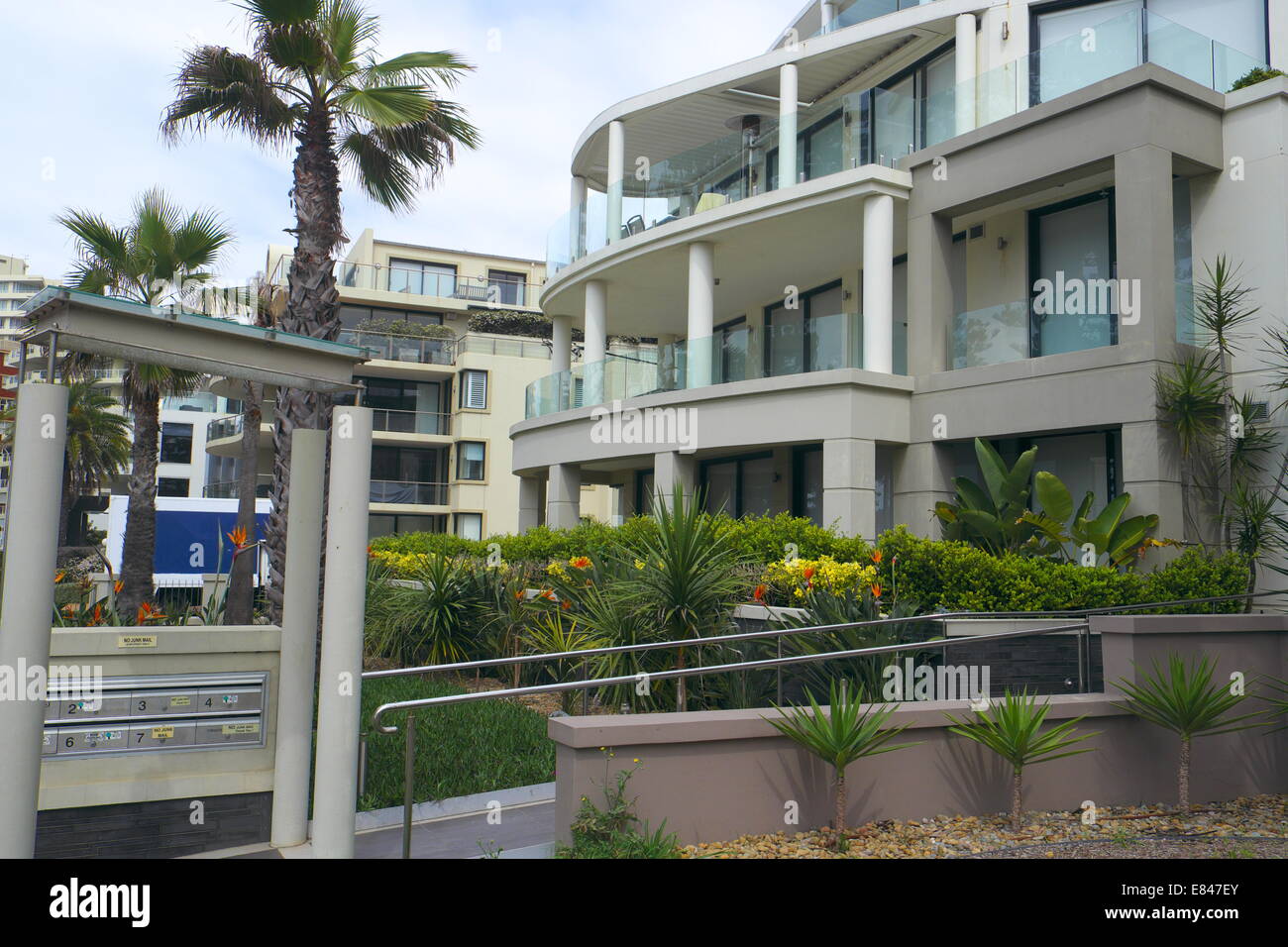 Apartments direkt am Strand in Manly, Sydney, Australien Stockfoto