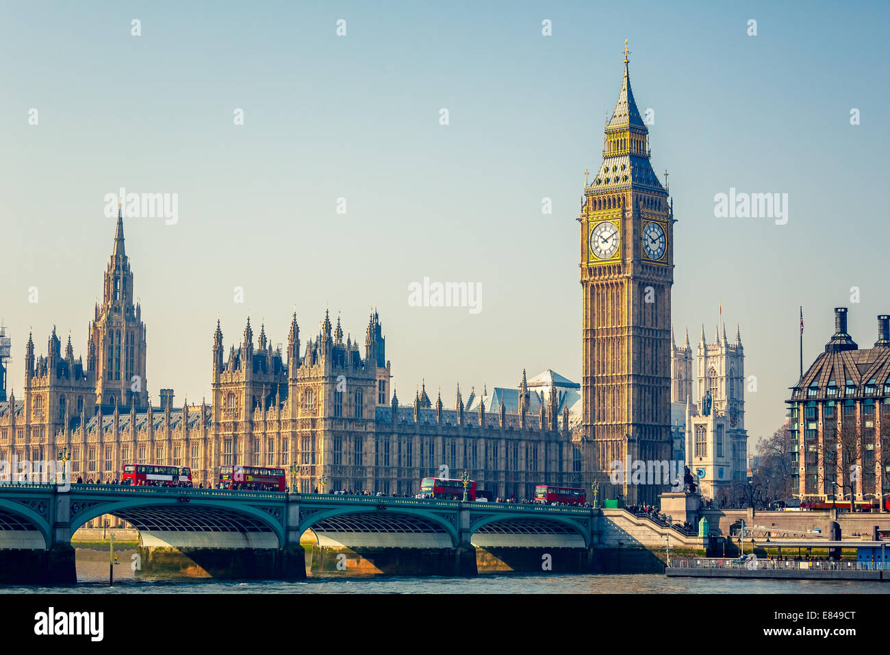 Big Ben und Häuser des Parlaments, London Stockfoto