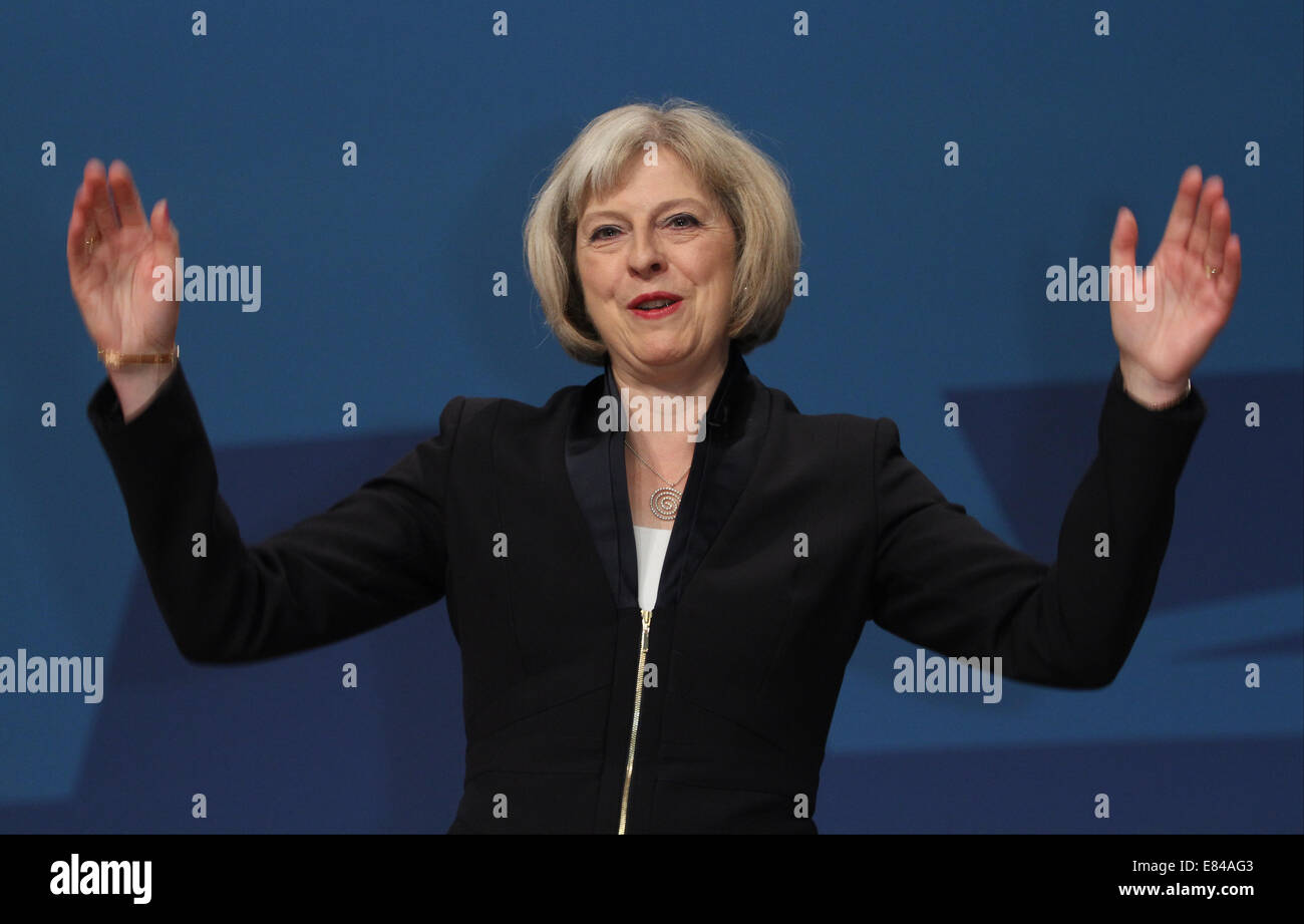 THERESA kann MP SECRETARY OF STATE FOR HOM 30. September 2014 ICC BIRMINGHAM ENGLAND Stockfoto