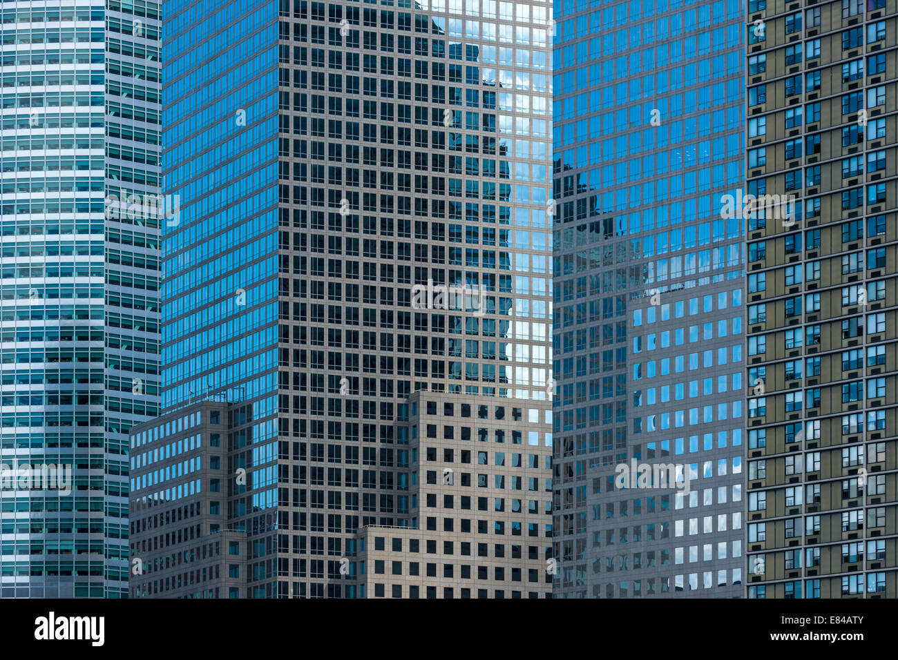 Die high-Rise Wohnungen und Büros von Battery Park, Downtown Manhattan, New York City - USA. Stockfoto