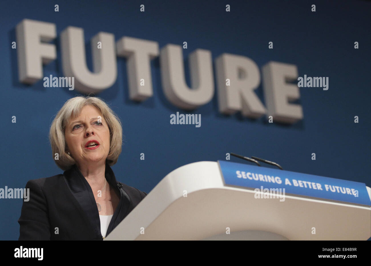 THERESA kann MP SECRETARY OF STATE FOR HOM 30. September 2014 ICC BIRMINGHAM ENGLAND Stockfoto
