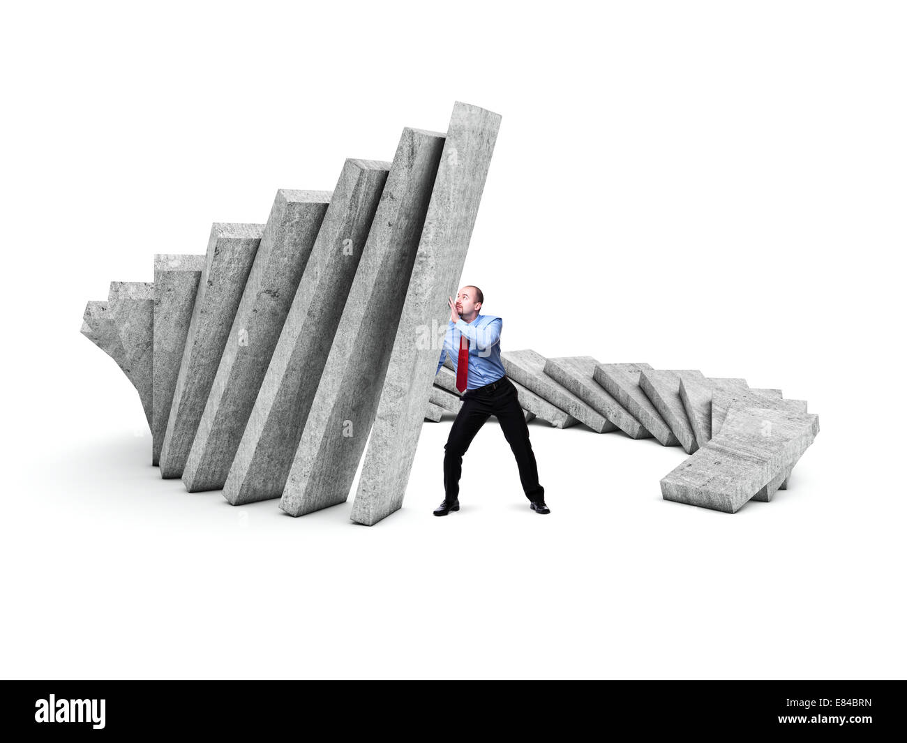 Menschen versuchen, großes Problem zu lösen Stockfoto