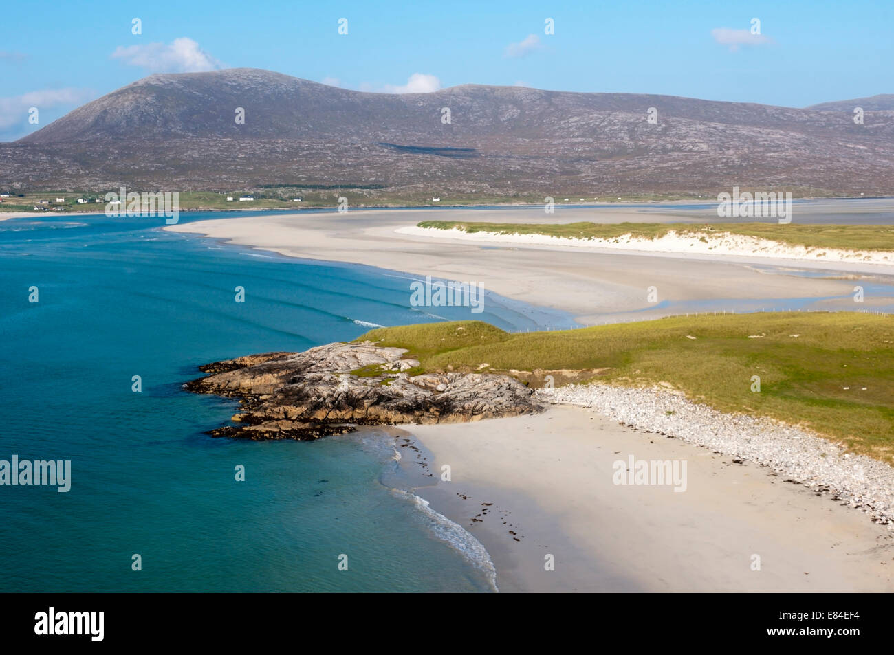 Luskentyre Beach an der Westküste der Insel Harris in den äußeren Hebriden. Stockfoto